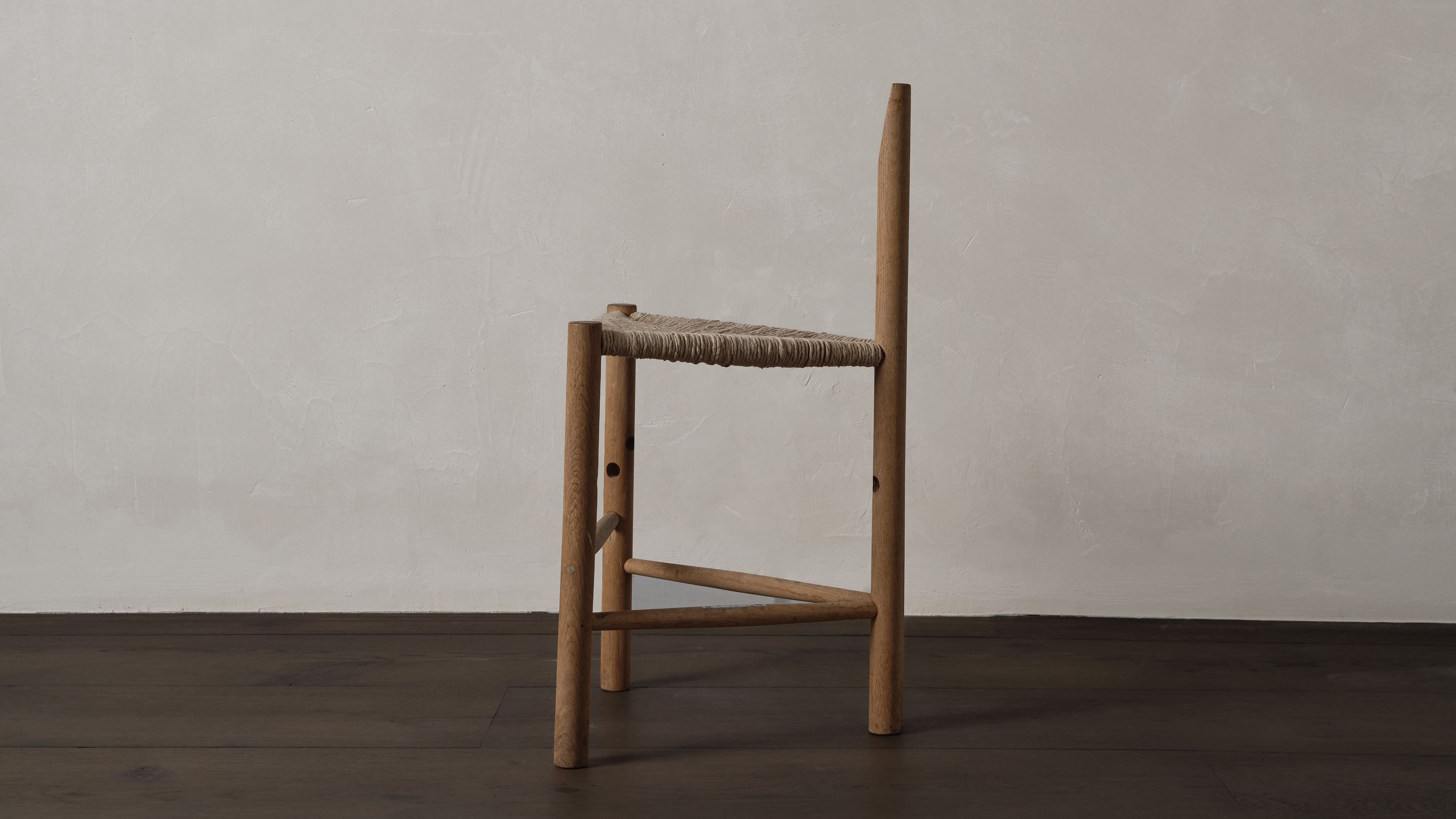 AtMa Ateliers Courbet Japanese Refurbished Wood Chair J39.5 Triangle