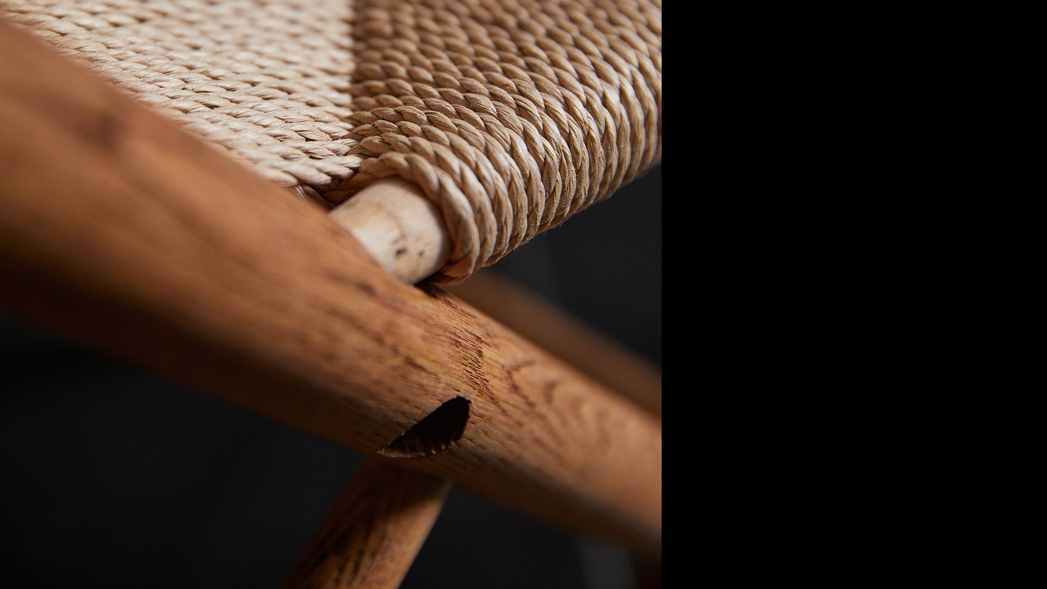 AtMa Ateliers Courbet Japanese Refurbished Wood Chair J39.5 Upside Down