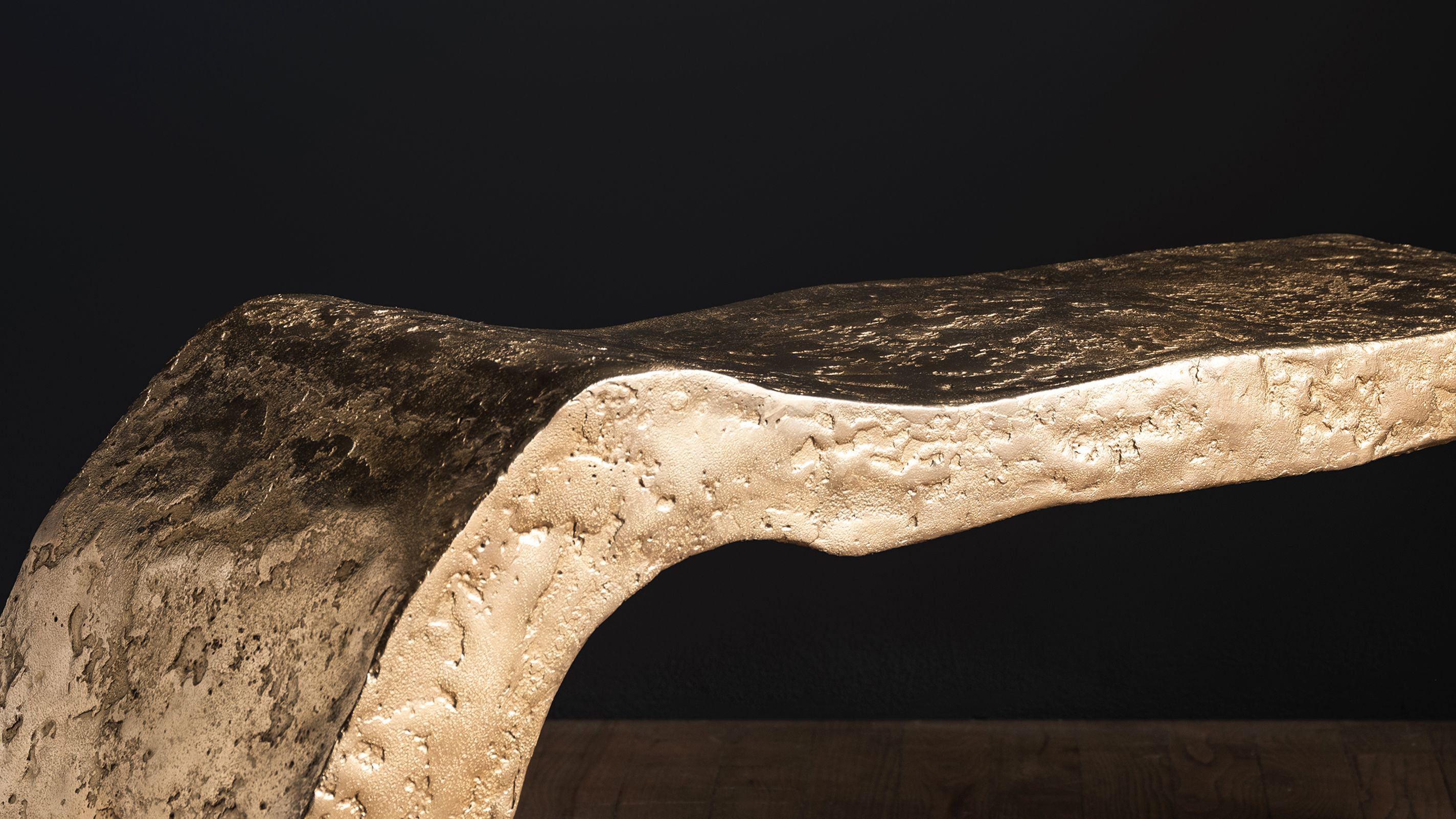 Pierre Bonnefille Ateliers Courbet Banc Rhizome A Bronze Dore Gold