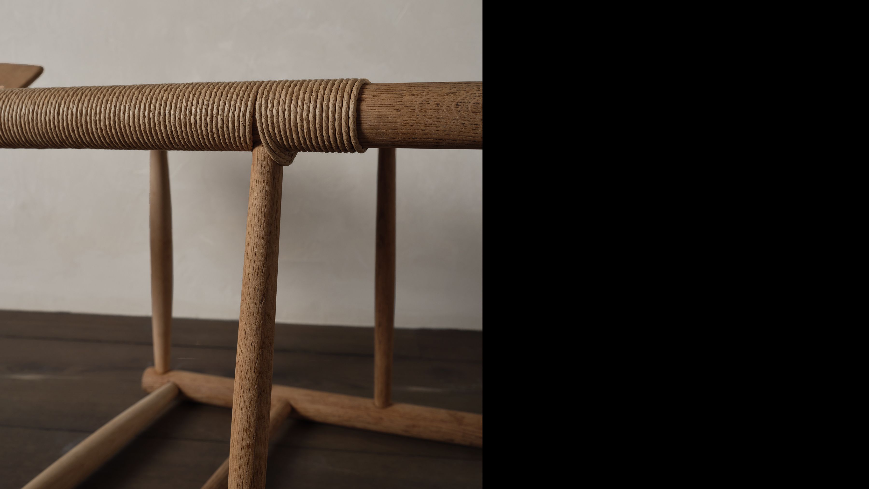 AtMa Ateliers Courbet Japanese Refurbished Wood Chair J39.5 Side Table