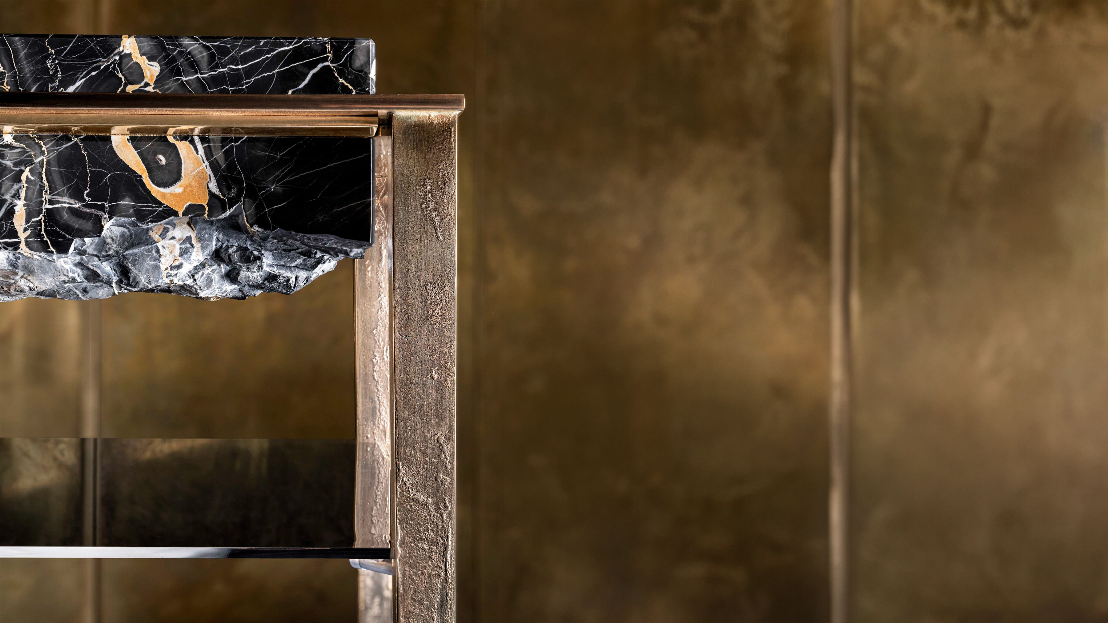 Ateliers Courbet Gianluca Pacchioni Cremino Portoro Table Pedestal