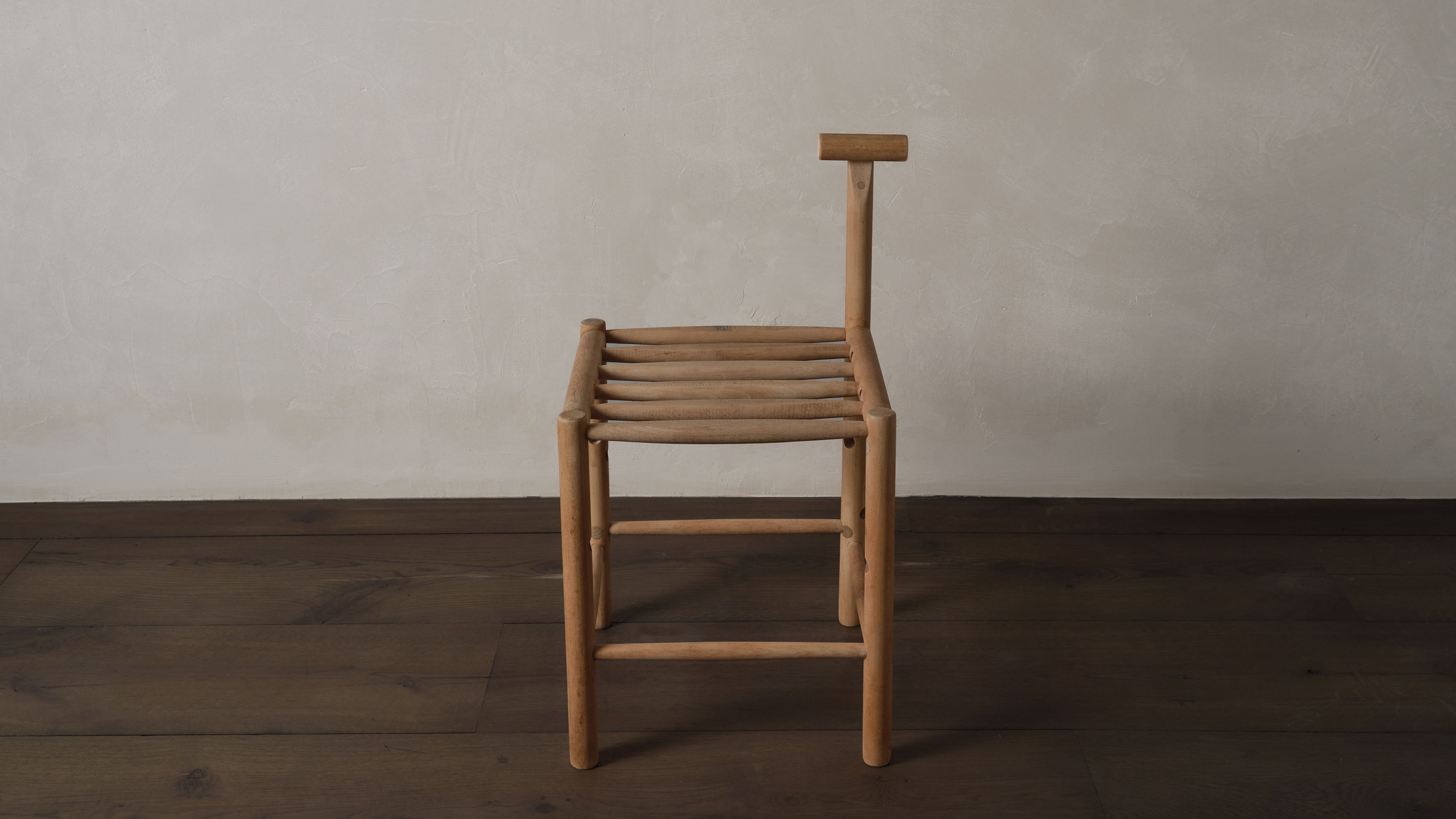 AtMa Ateliers Courbet Japanese Refurbished Wood Chair J39.5 Handle