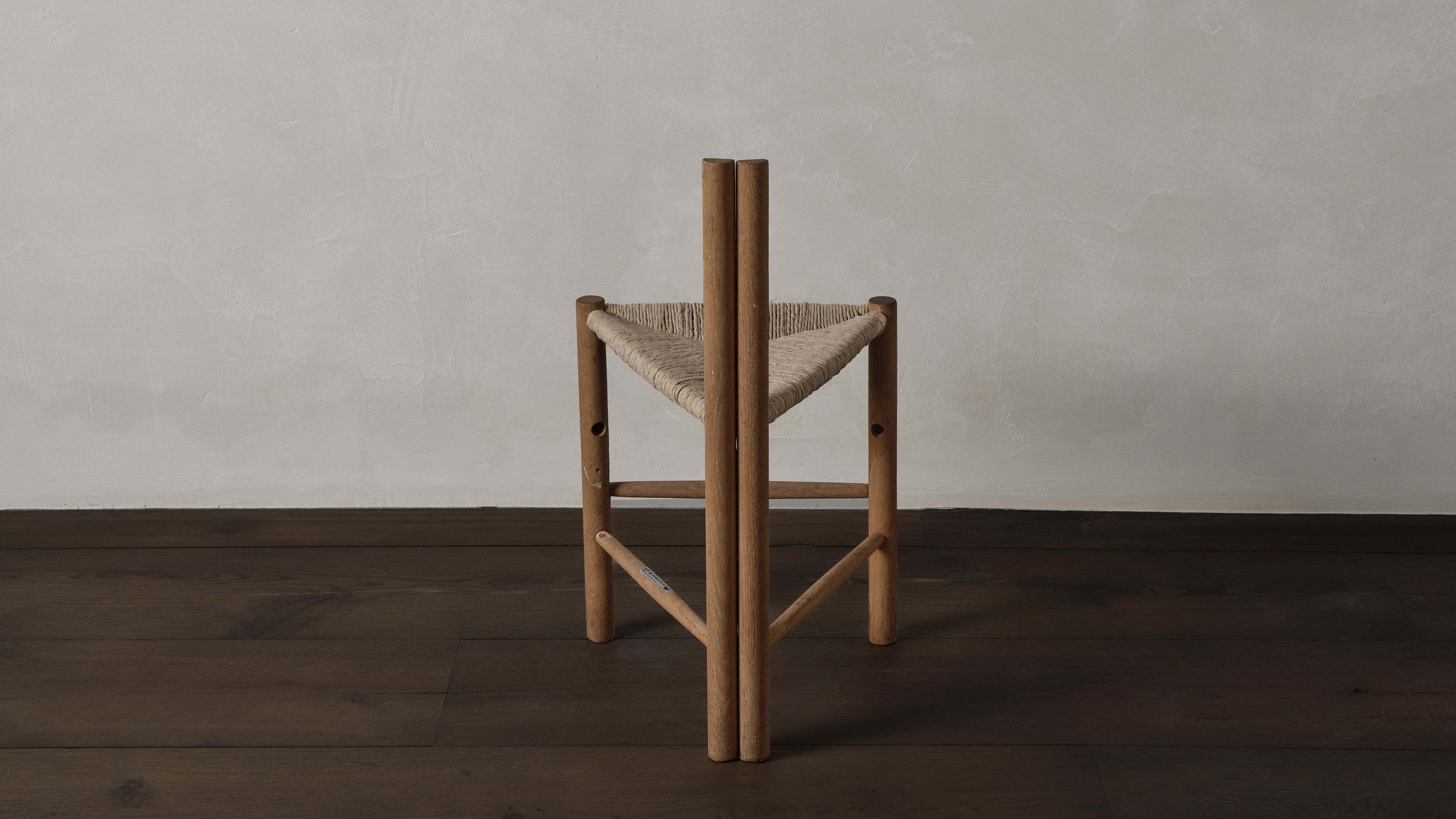 AtMa Ateliers Courbet Japanese Refurbished Wood Chair J39.5 Triangle