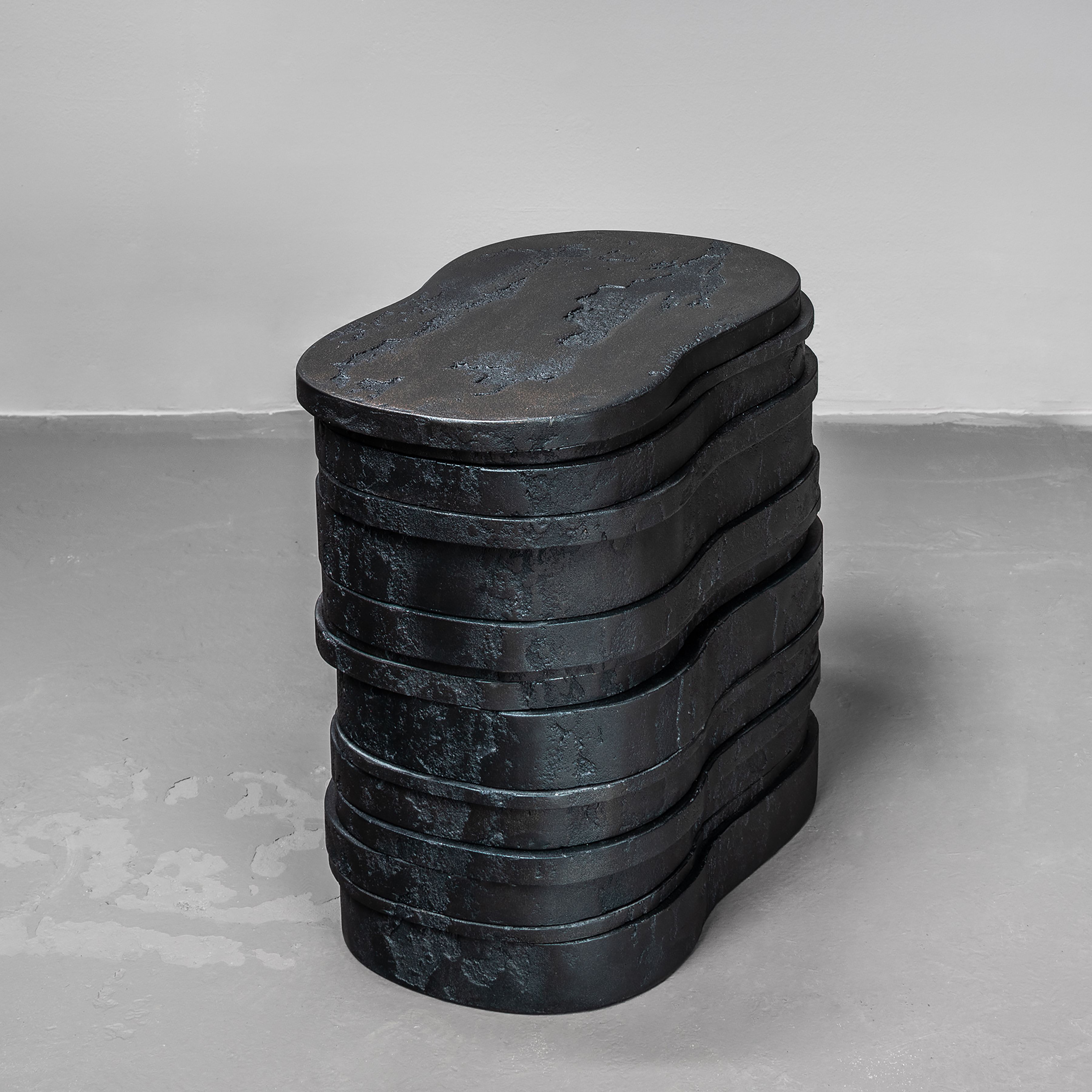 Pierre Bonnefille Ateliers Courbet Tabouret Stone Strates B