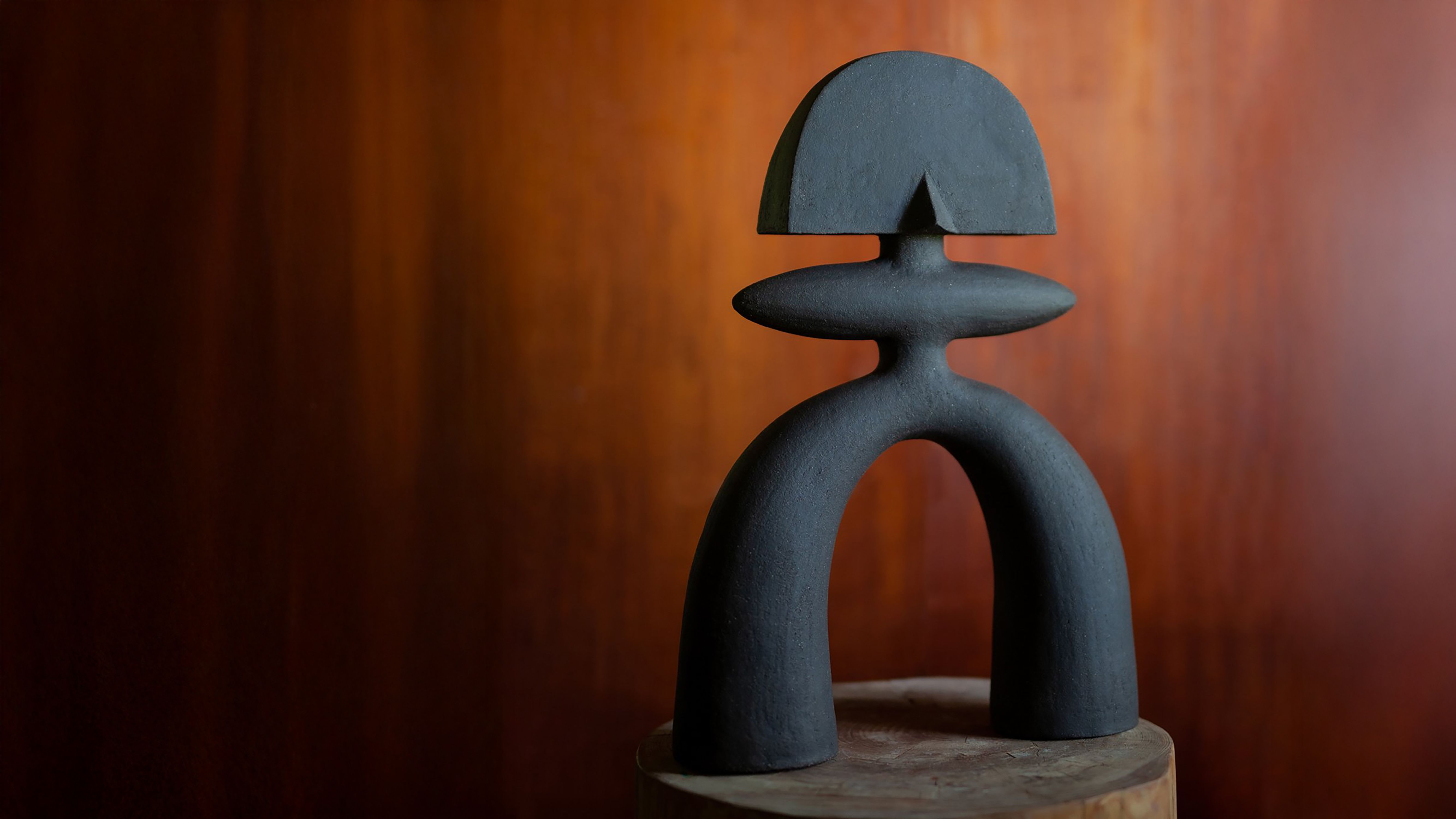 Noe Kuremoto Ceramics at Ateliers Courbet Gallery -- Haniwa Warrior 124