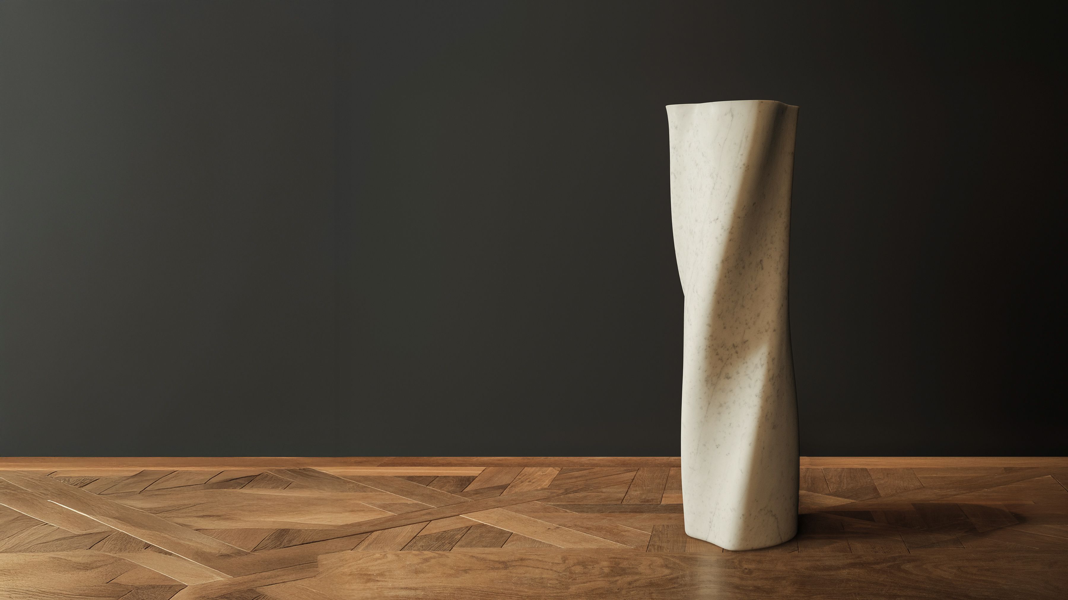 Ateliers Courbet Jonathan Hansen Biomorphic Monumental Totem White