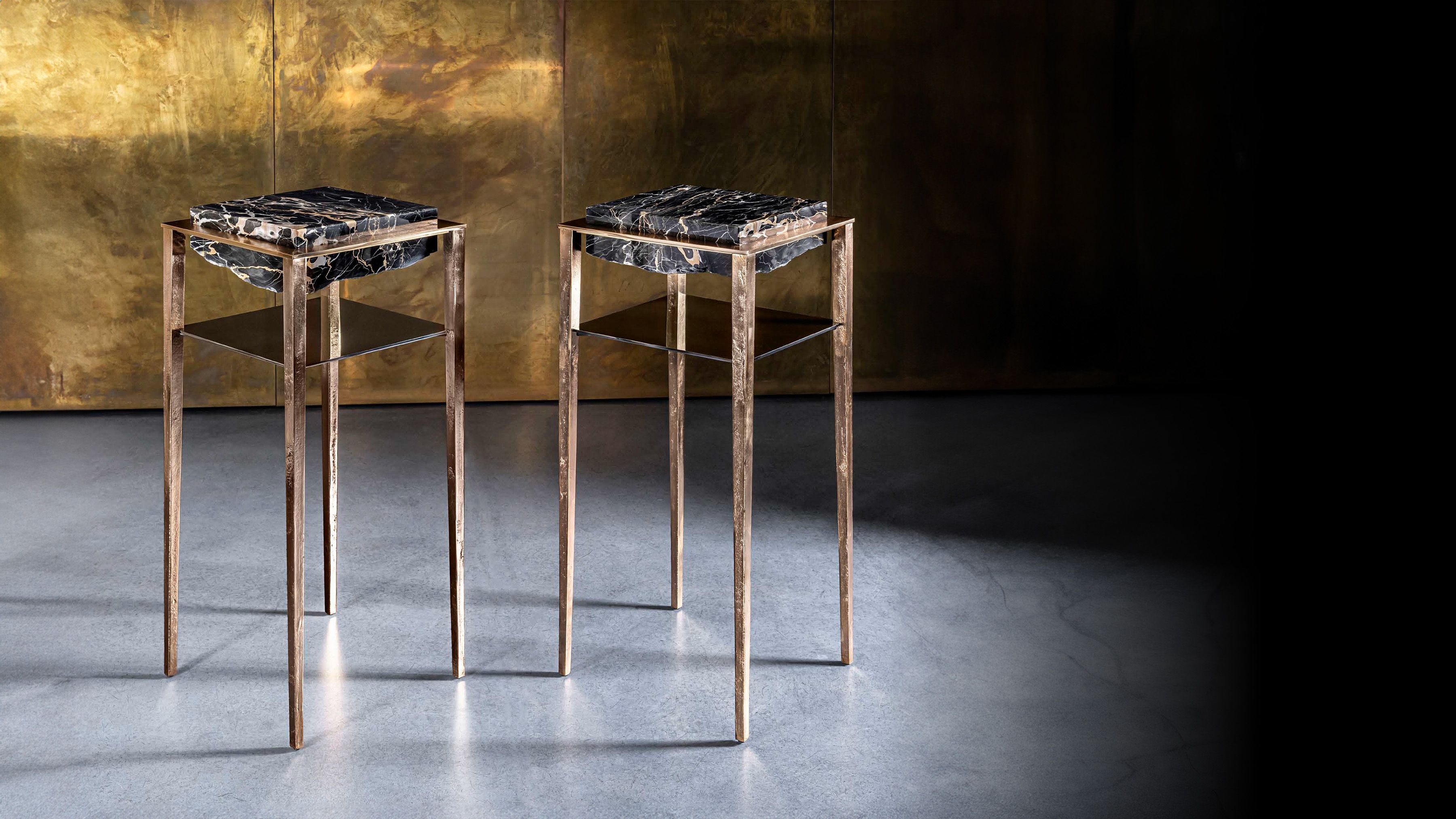 Ateliers Courbet Gianluca Pacchioni Cremino Portoro Table Pedestal