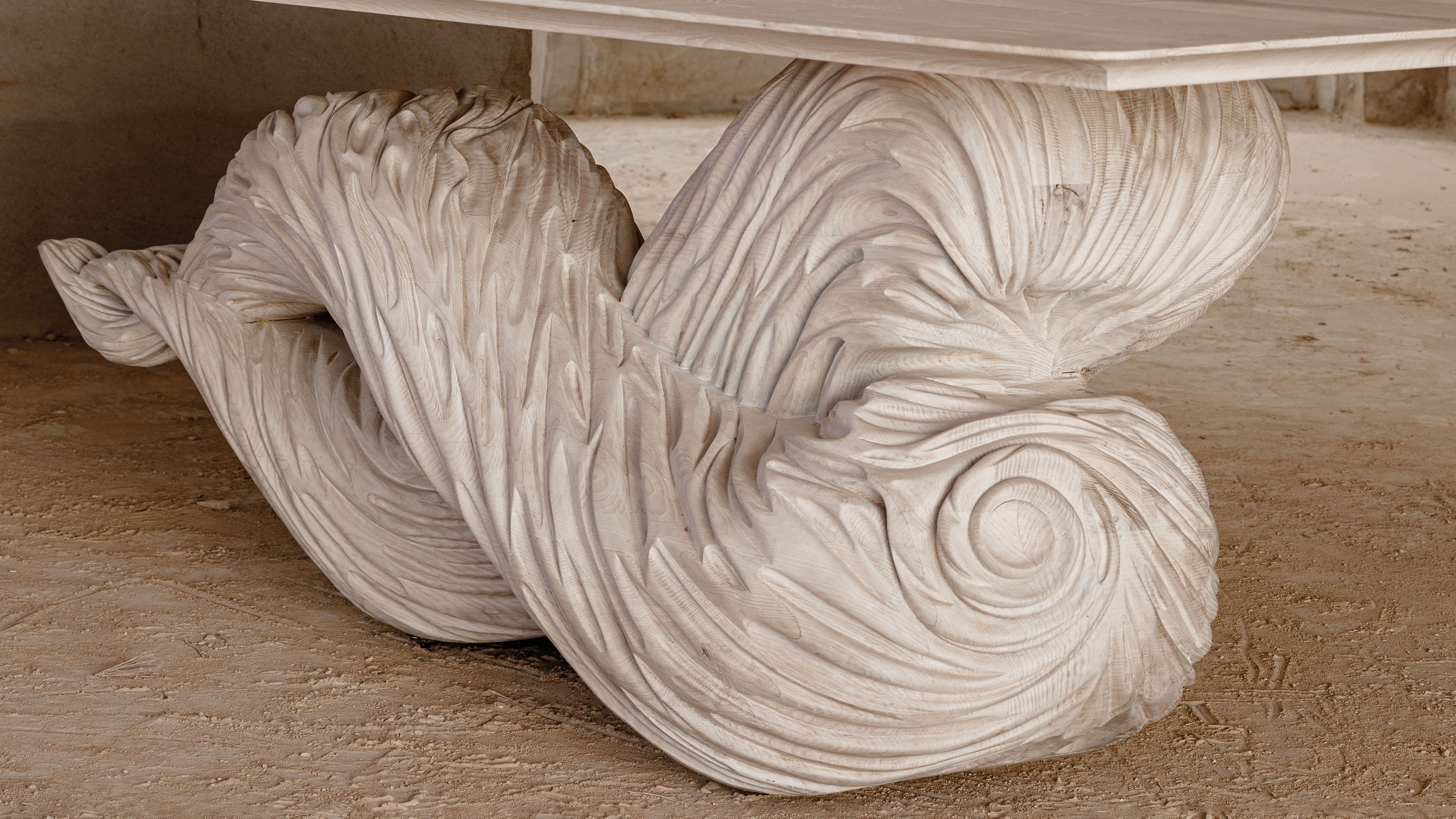 Ateliers Courbet Hamza Kadiri Eros Table in White