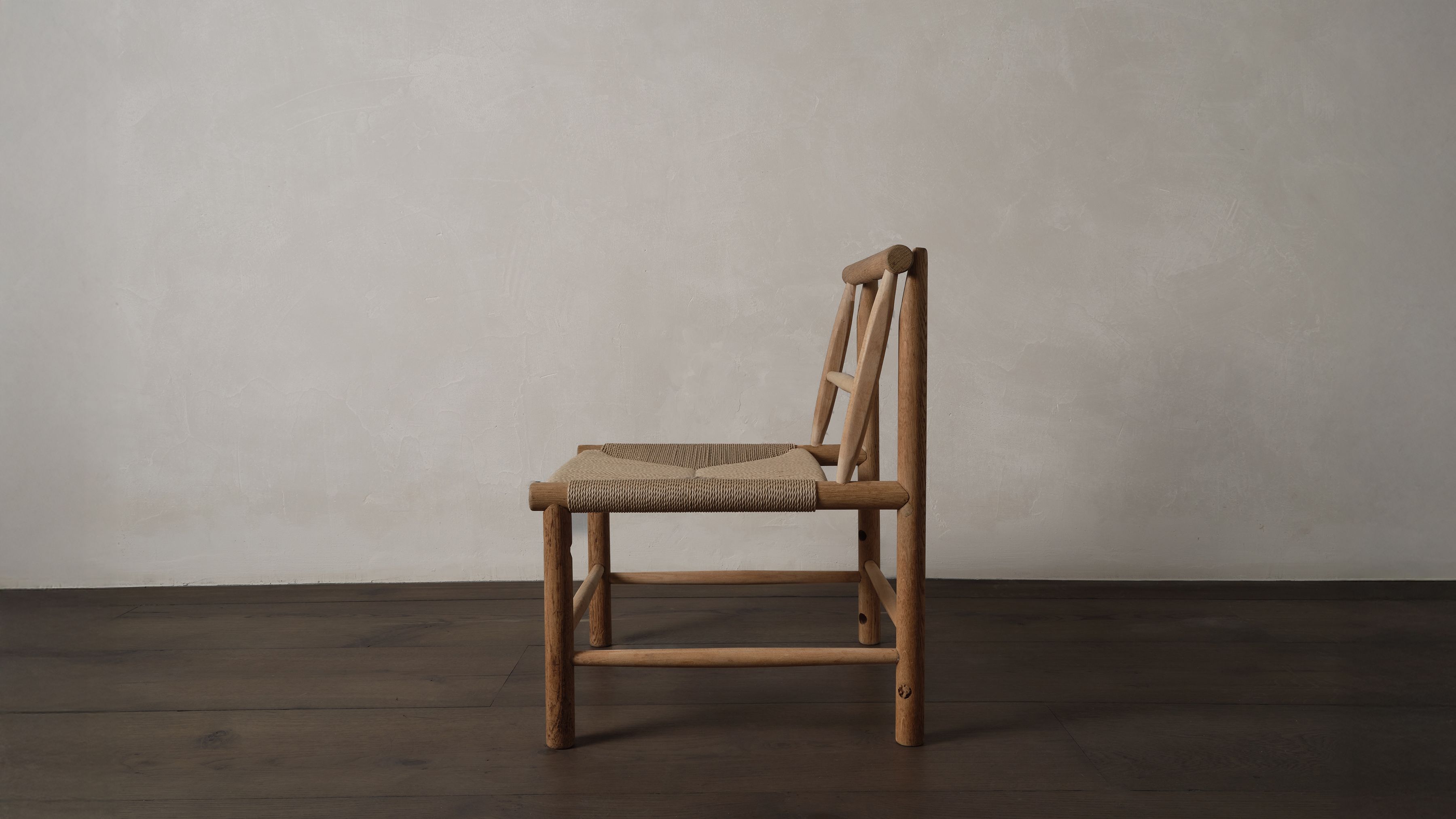 AtMa Ateliers Courbet Japanese Refurbished Wood Chair J39.5 Low
