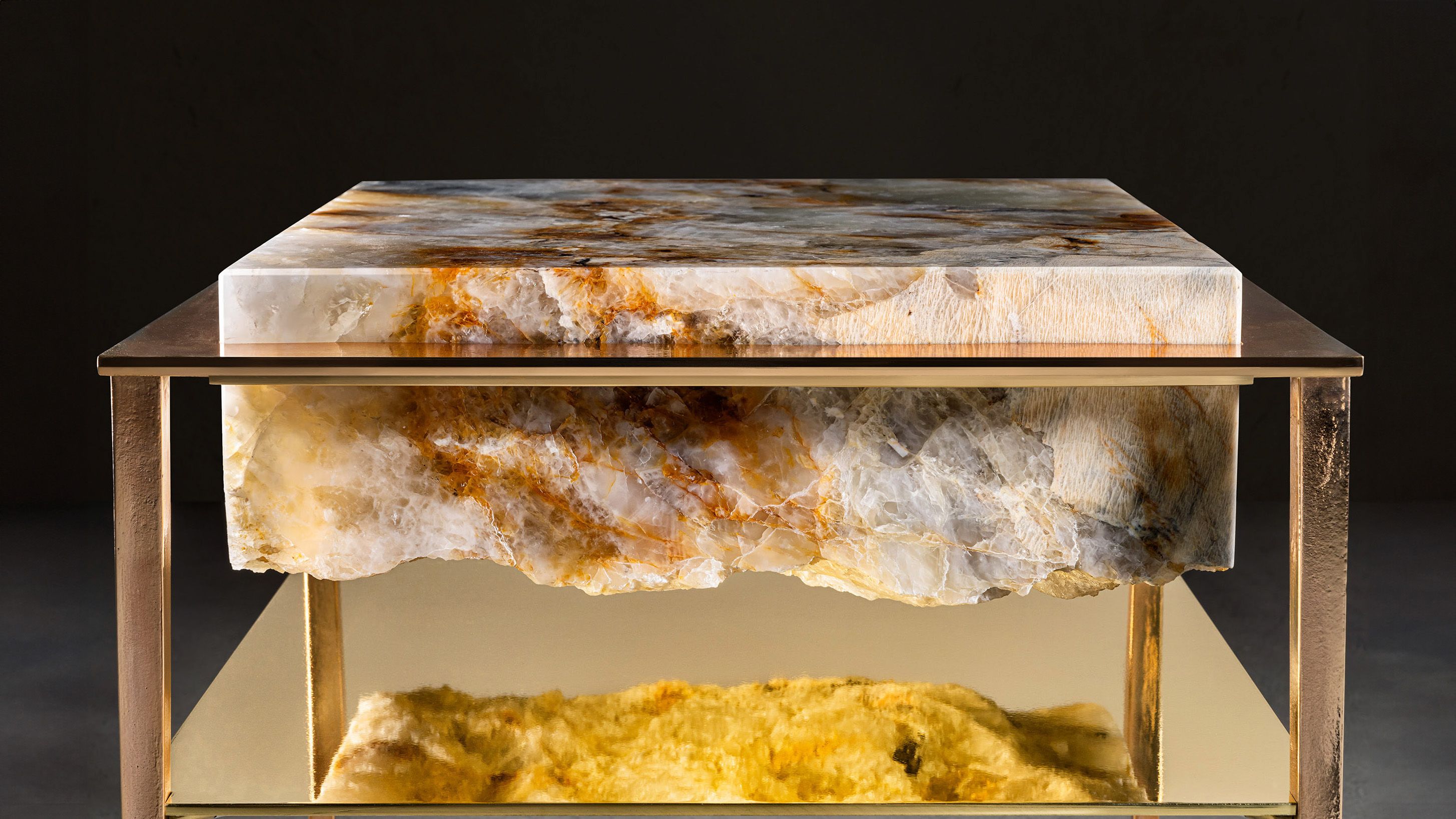 Gianluca Pacchioni Ateliers Courbet Cremino Portoro Furniture Accent Tables Side Tables