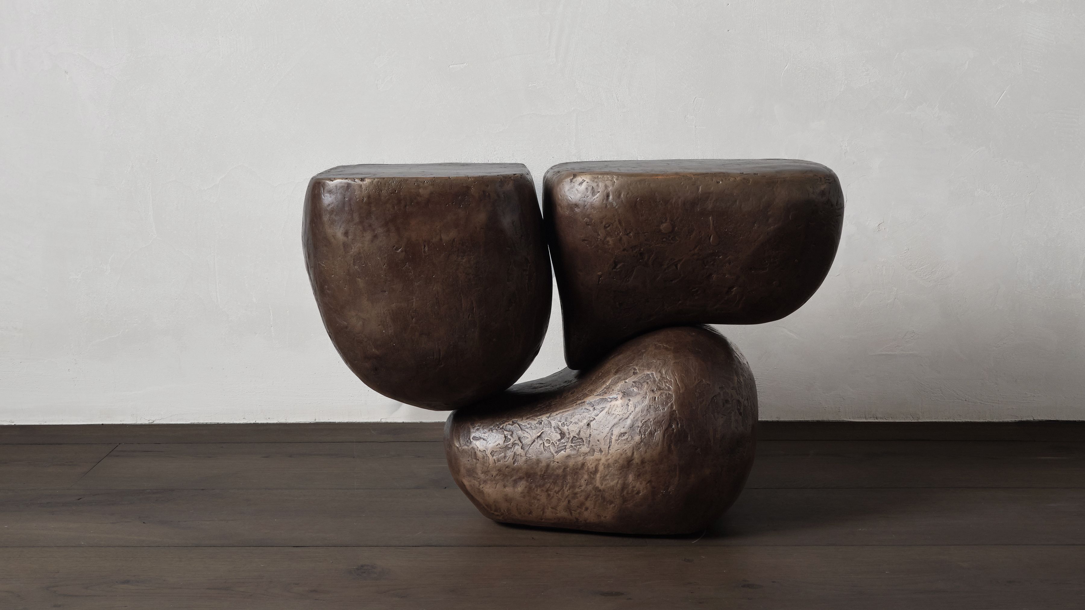 Mauro Mori Ateliers Courbet Tres Bronze Cognac Table