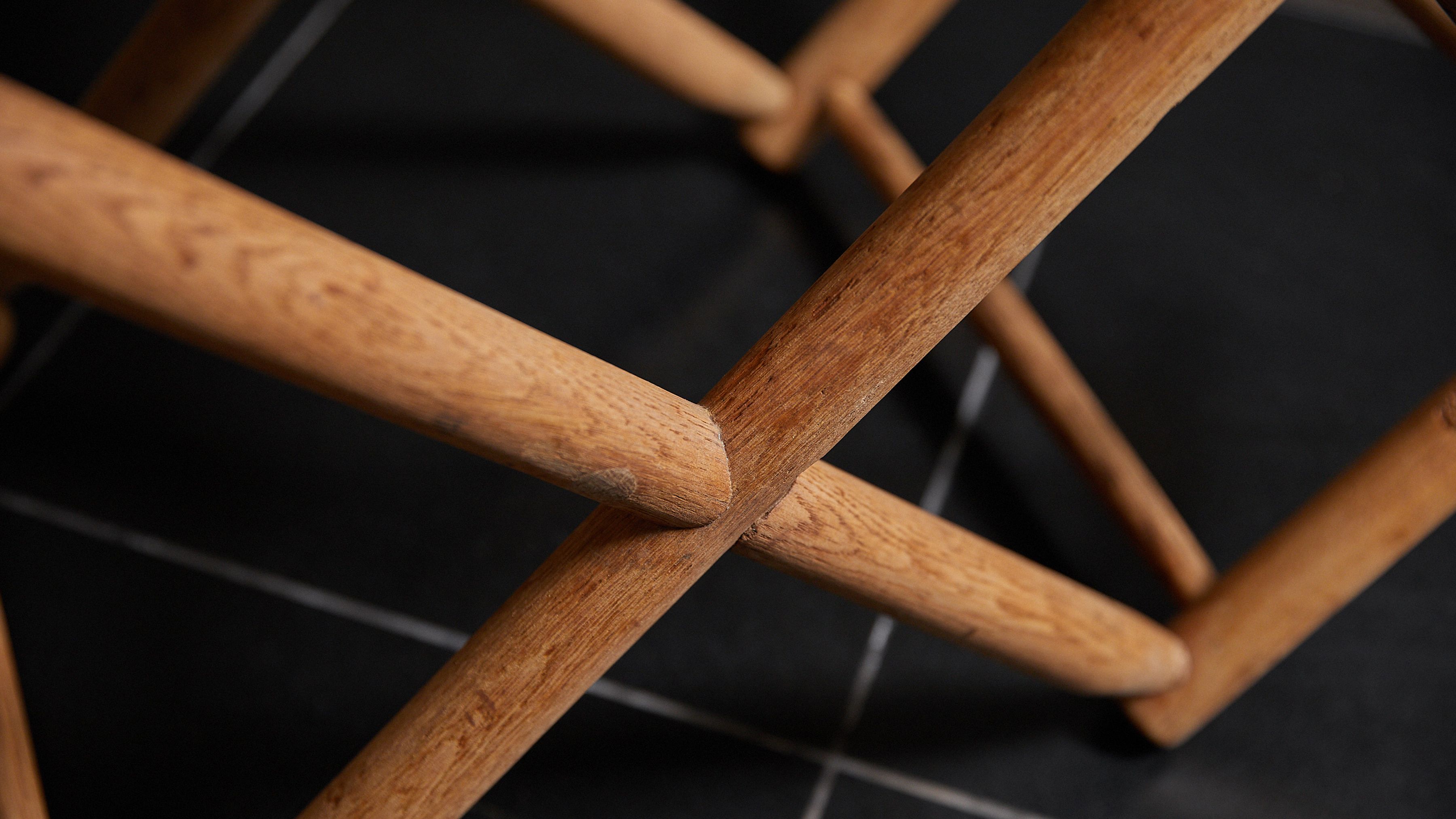 AtMa Ateliers Courbet Japanese Refurbished Wood Chair J39.5 Upside Down