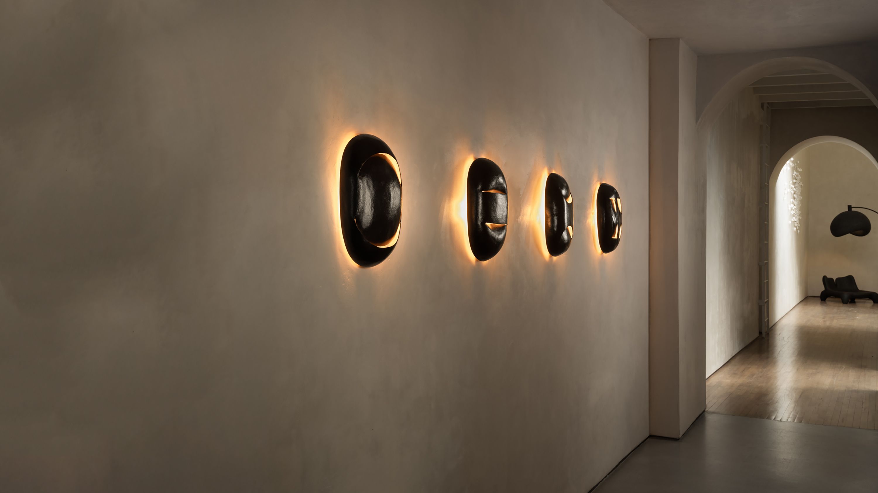 Maison Integre Ateliers Courbet Noe Duchaufour Lawrance Mask Sconce Bronze Brass