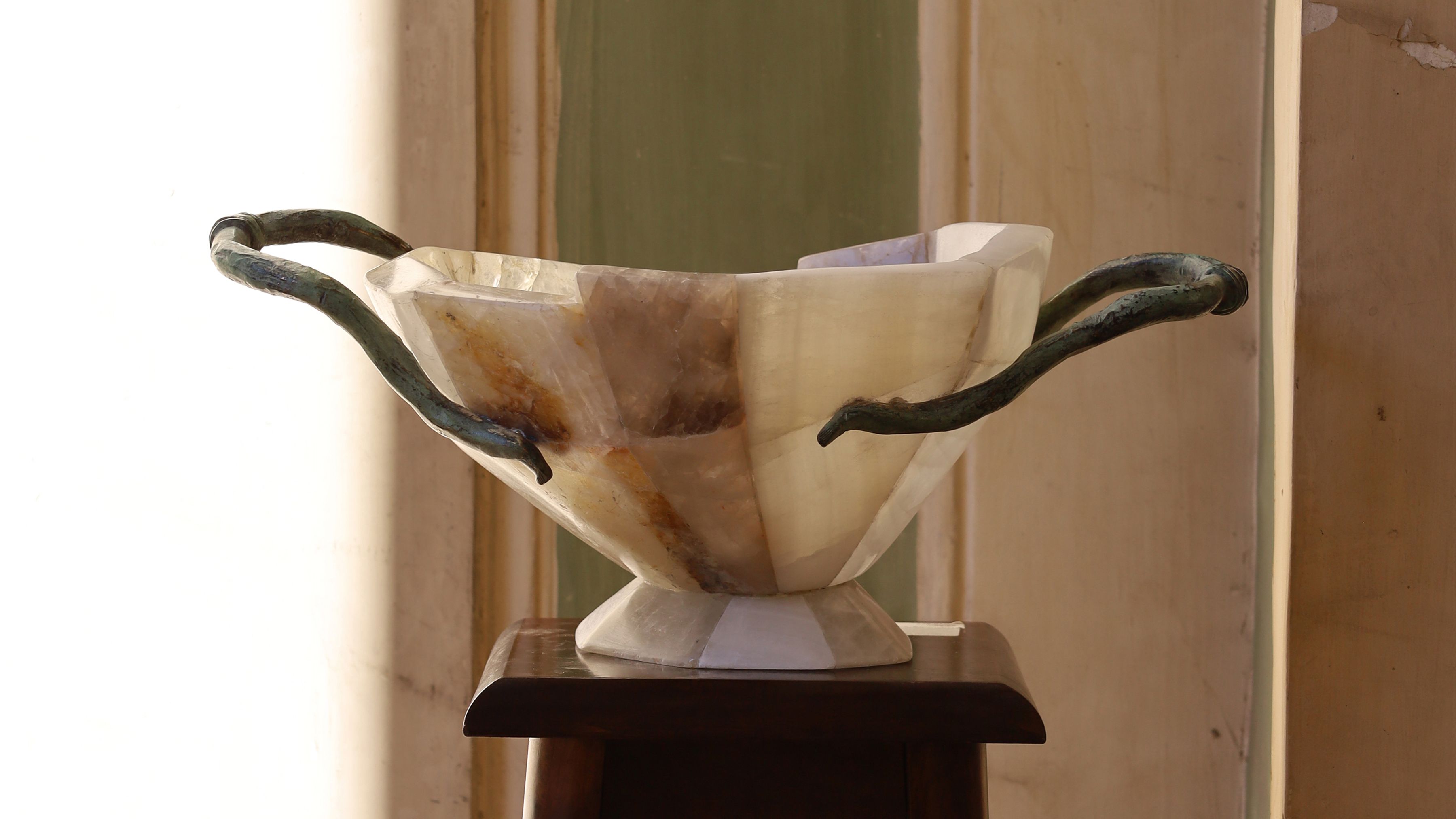 Daniel Koloziejcszak Ateliers Courbet Marble and Stone Tesserae Vessel