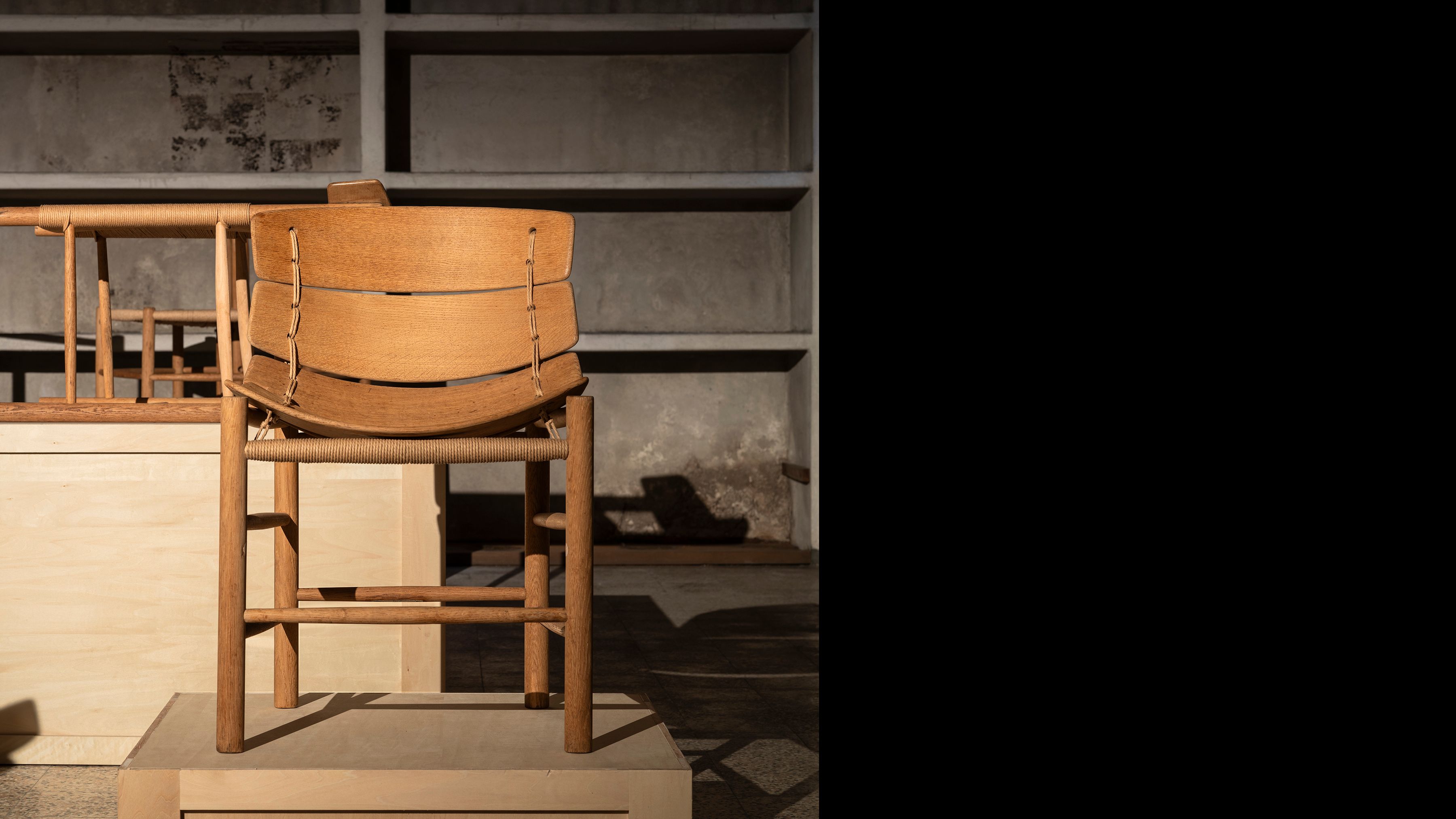 AtMa Ateliers Courbet Japanese Refurbished Wood Chair J39.5 Beatle