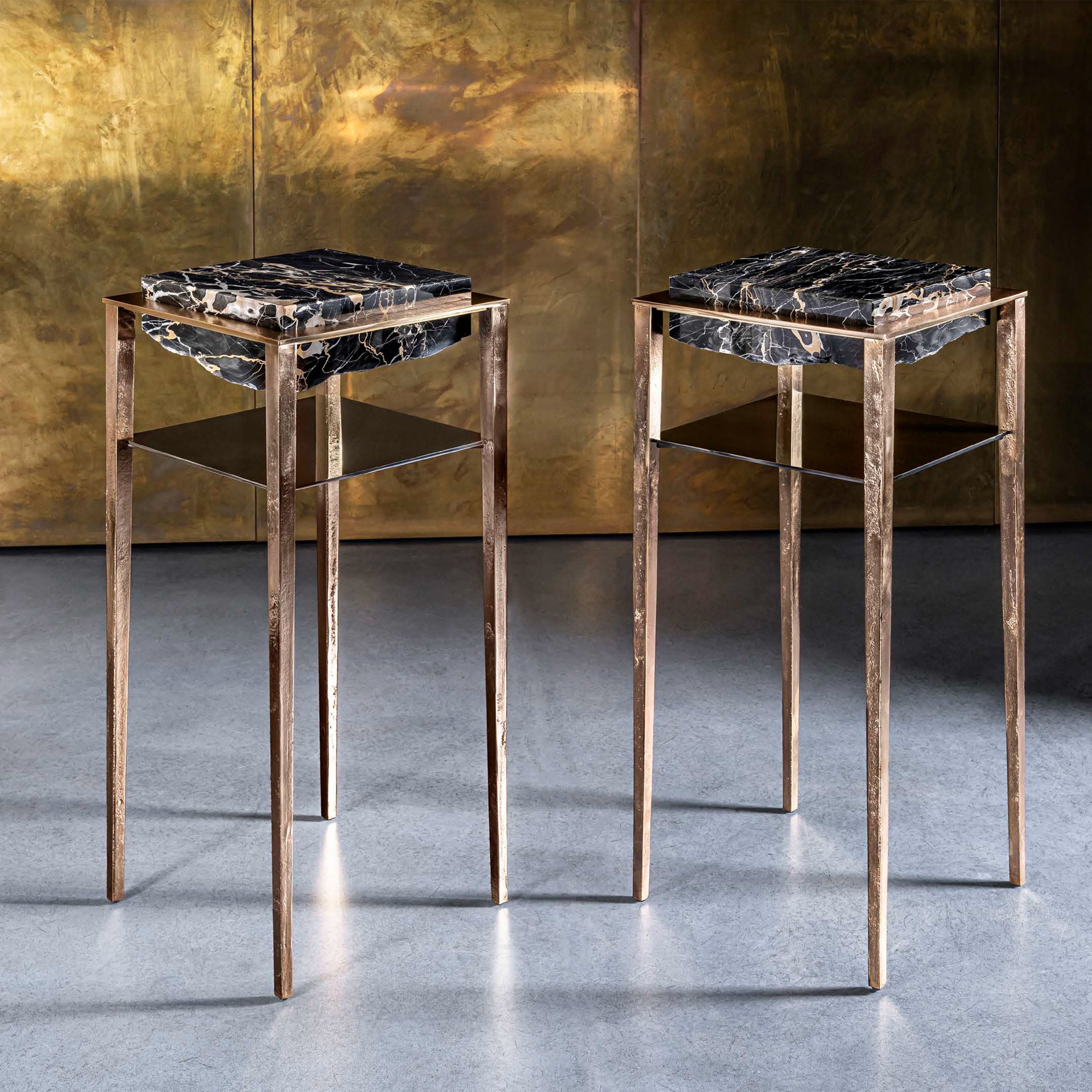 Gianluca Pacchioni Ateliers Courbet Cremino Portoro Furniture Accent Tables Pedestals