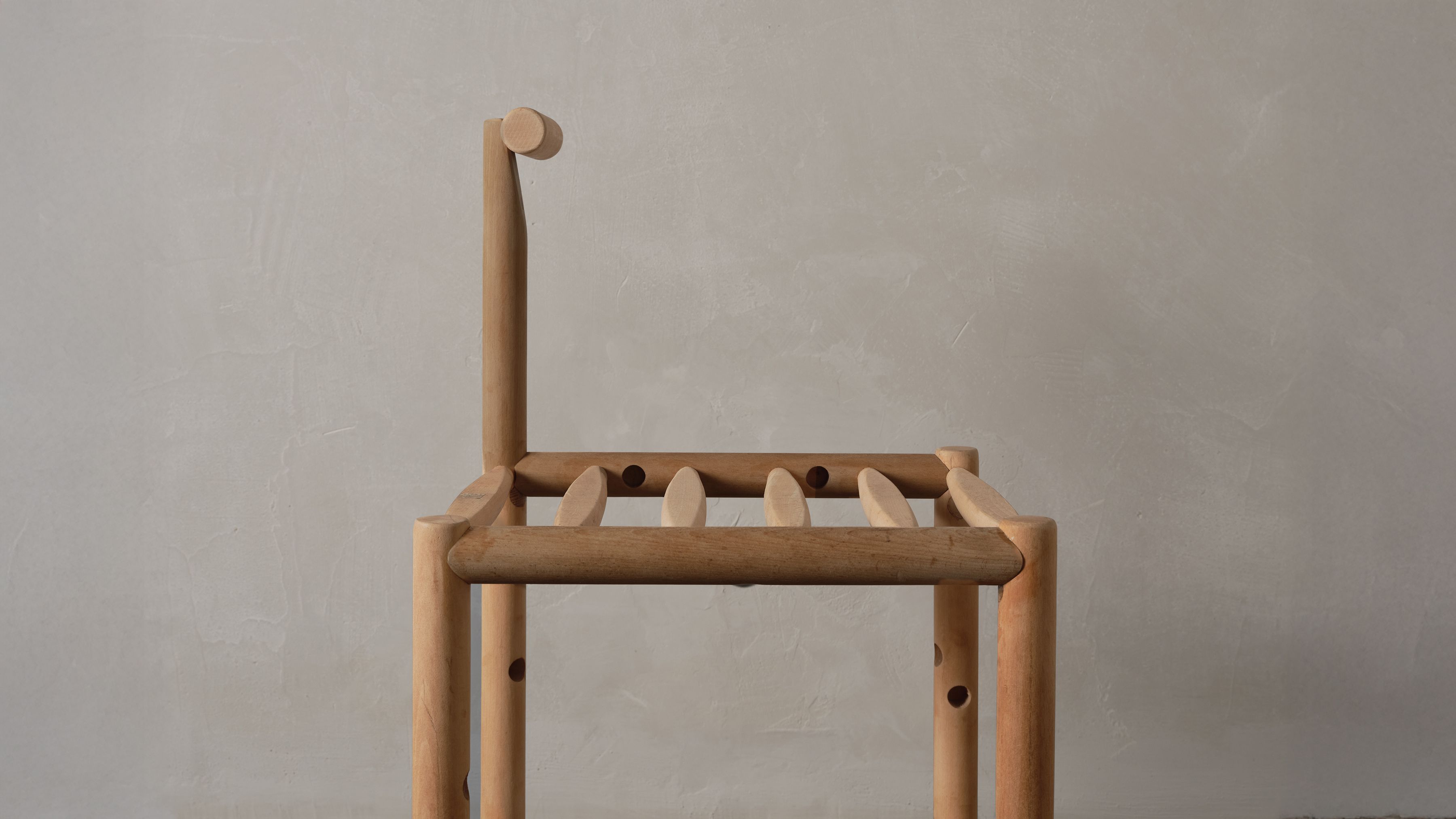 AtMa Ateliers Courbet Japanese Refurbished Wood Chair J39.5 Handle