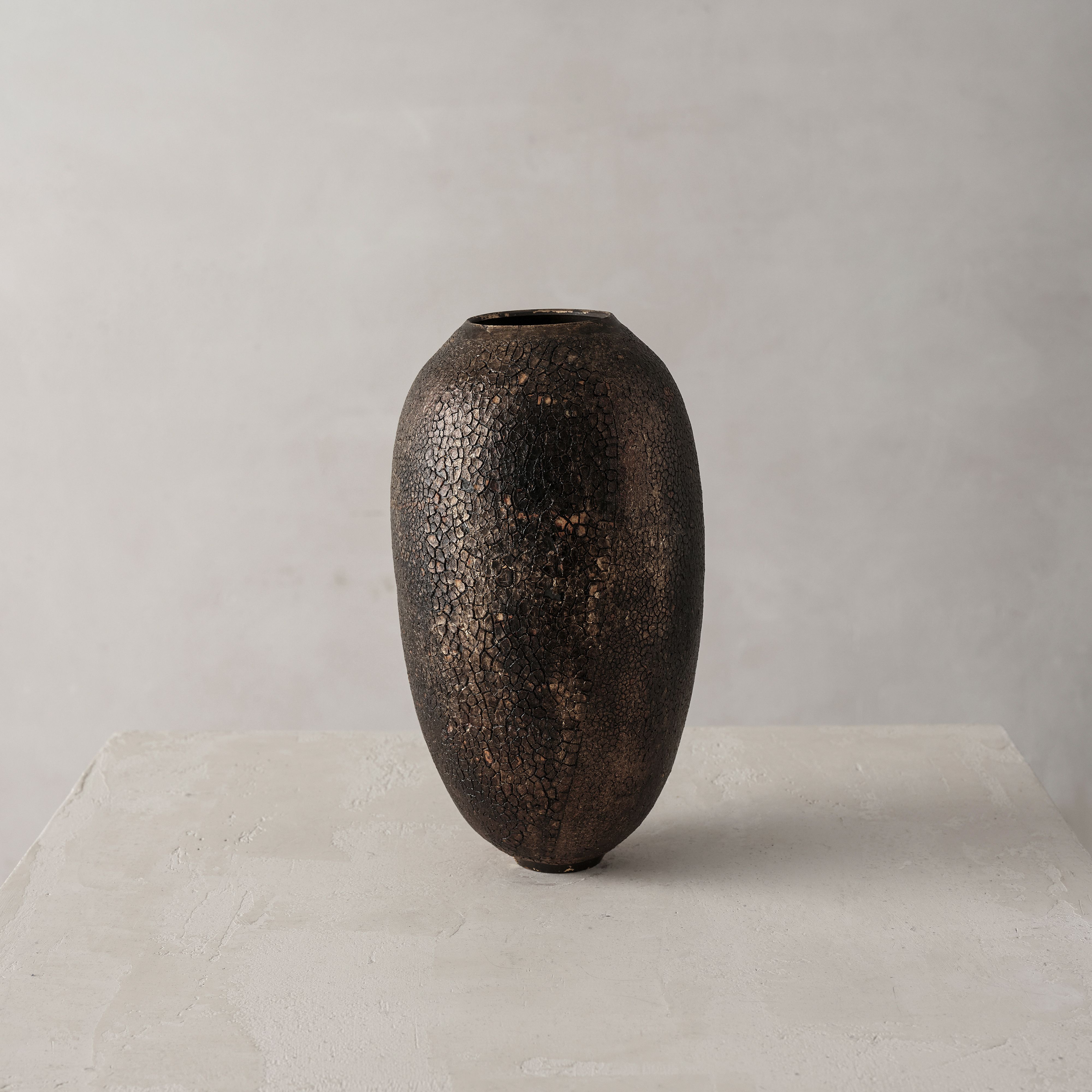 Karen Swami Ateliers Courbet Ceramic Artist Vessel Gold 5