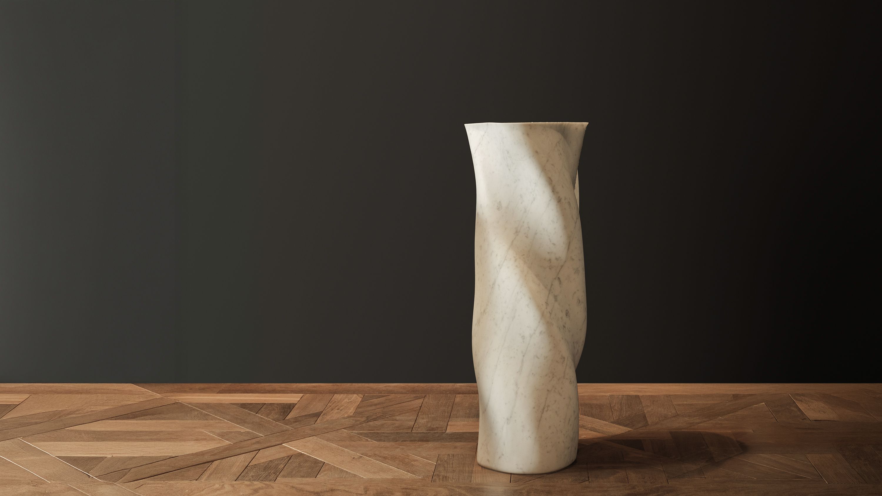 Ateliers Courbet Jonathan Hansen Biomorphic Monumental Totem White