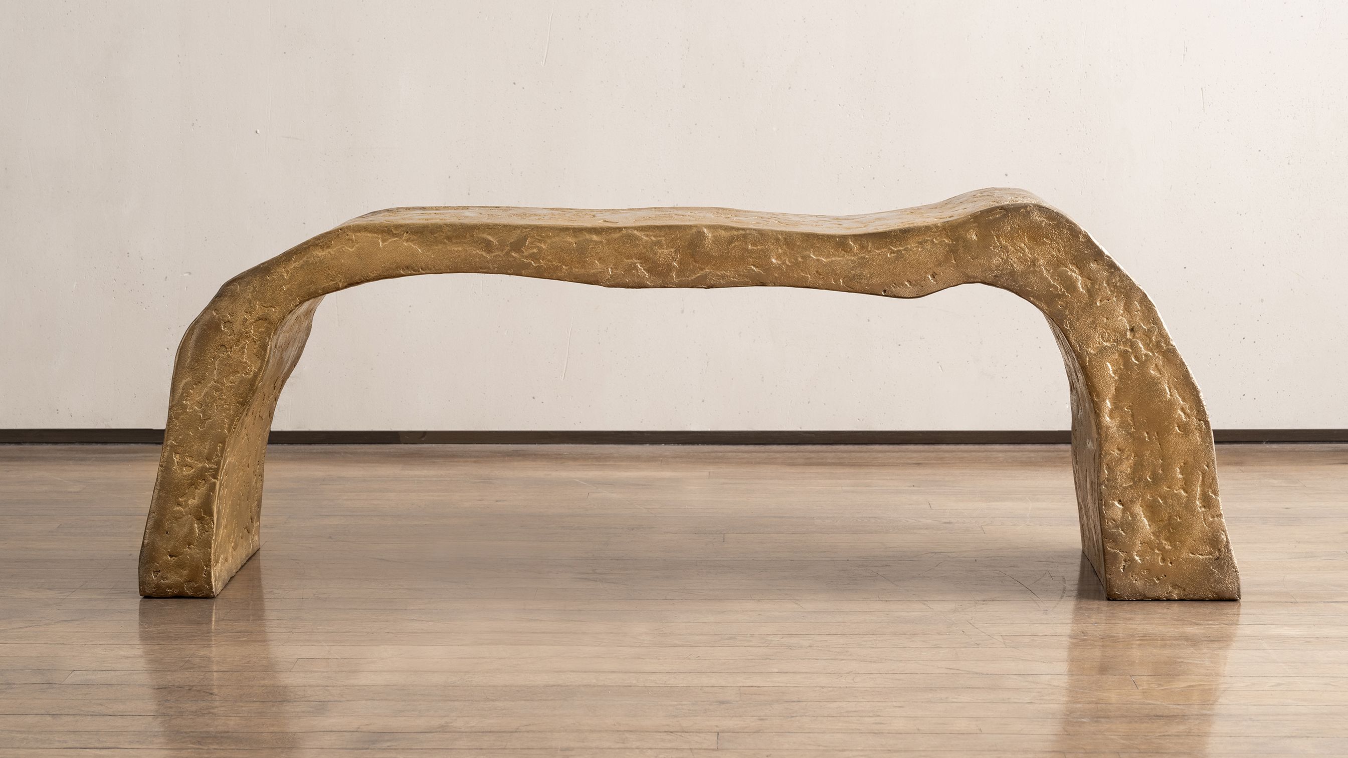 Pierre Bonnefille Ateliers Courbet Banc Rhizome A Bronze Dore Gold