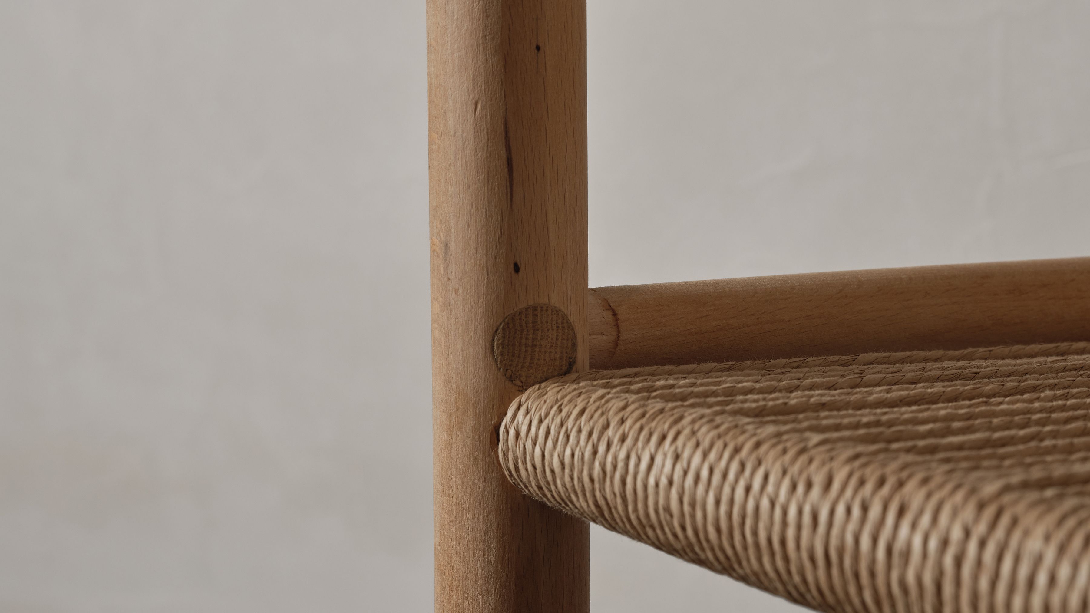 AtMa Ateliers Courbet Japanese Refurbished Wood Chair J39.5 Rope