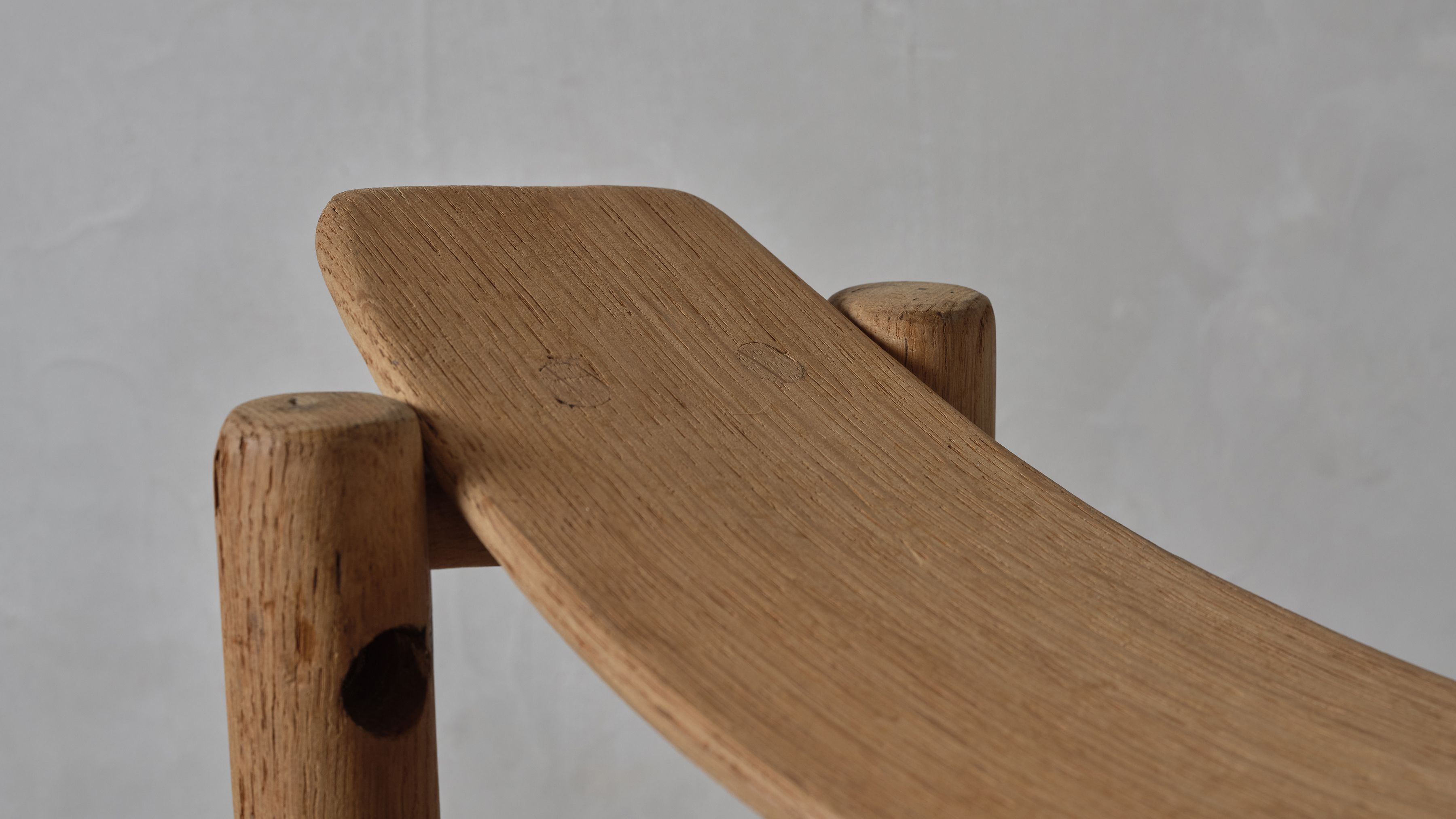 AtMa Ateliers Courbet Japanese Refurbished Wood Chair J39.5 Stool