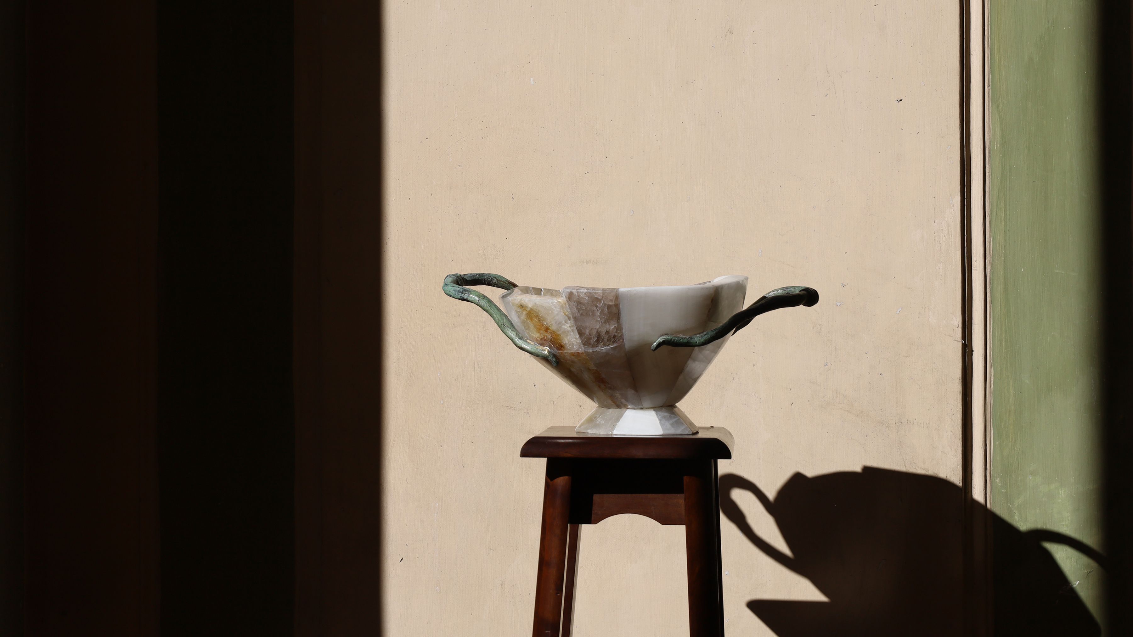 Daniel Koloziejcszak Ateliers Courbet Marble and Stone Tesserae Vessel