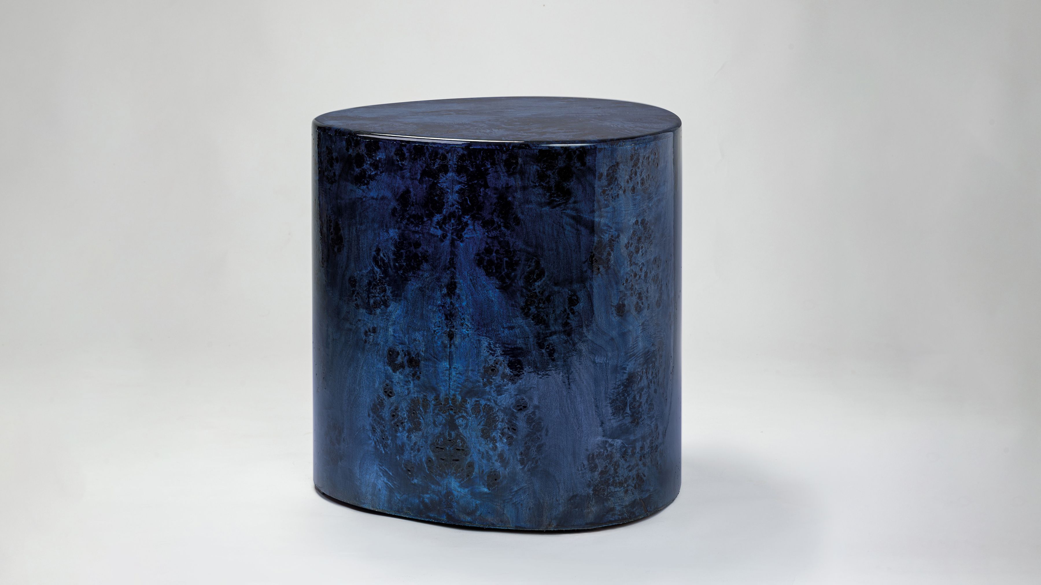 Hamza Kadiri Ateliers Courbet La Goute Tide Table Lacquer Blue