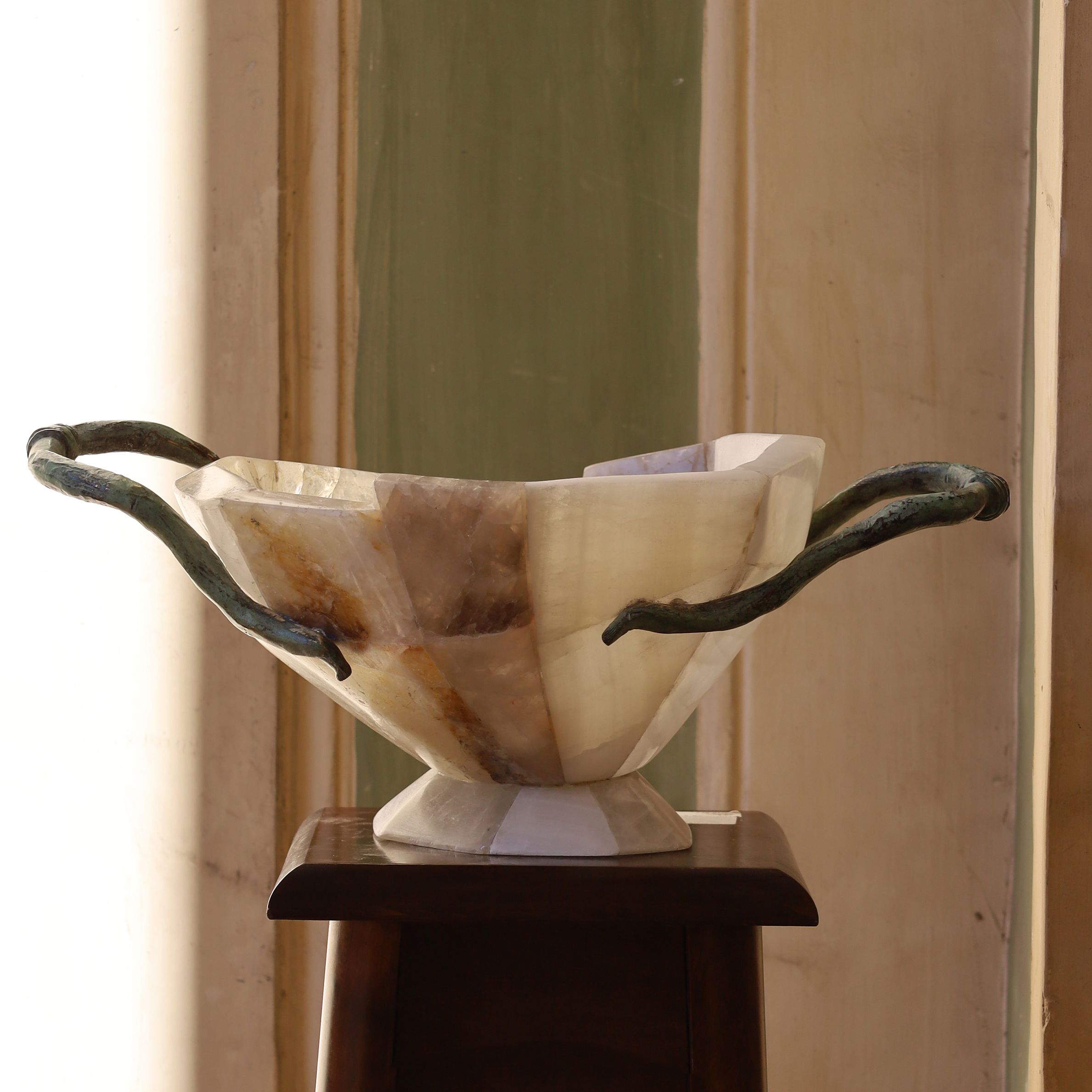 Daniel Koloziejcszak Ateliers Courbet Marble and Stone Tesserae Vessel