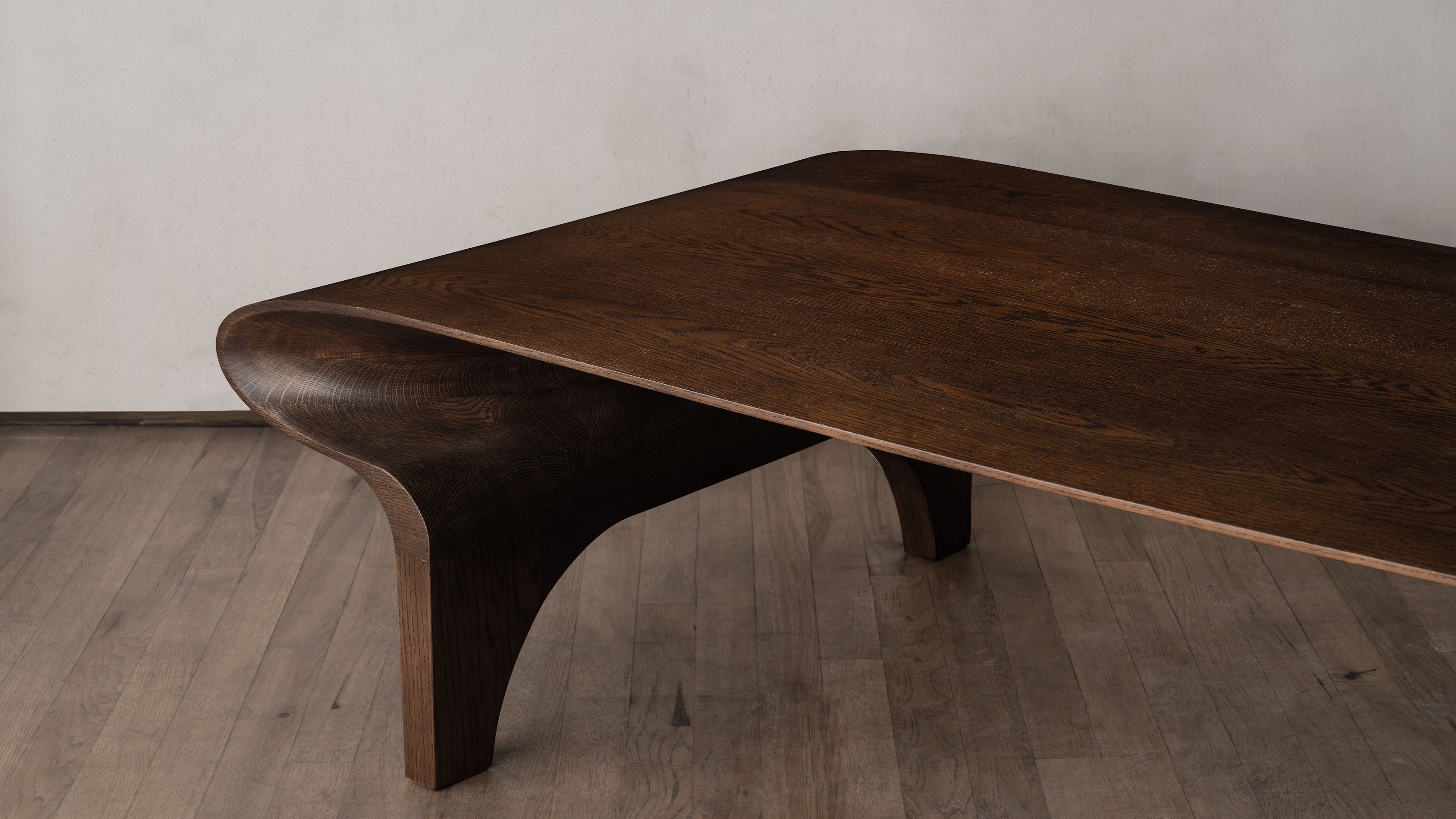 Bodo Sperlein and Ateliers Courbet present the Contour line Coffee Table Handcrafted in Wood in Europe