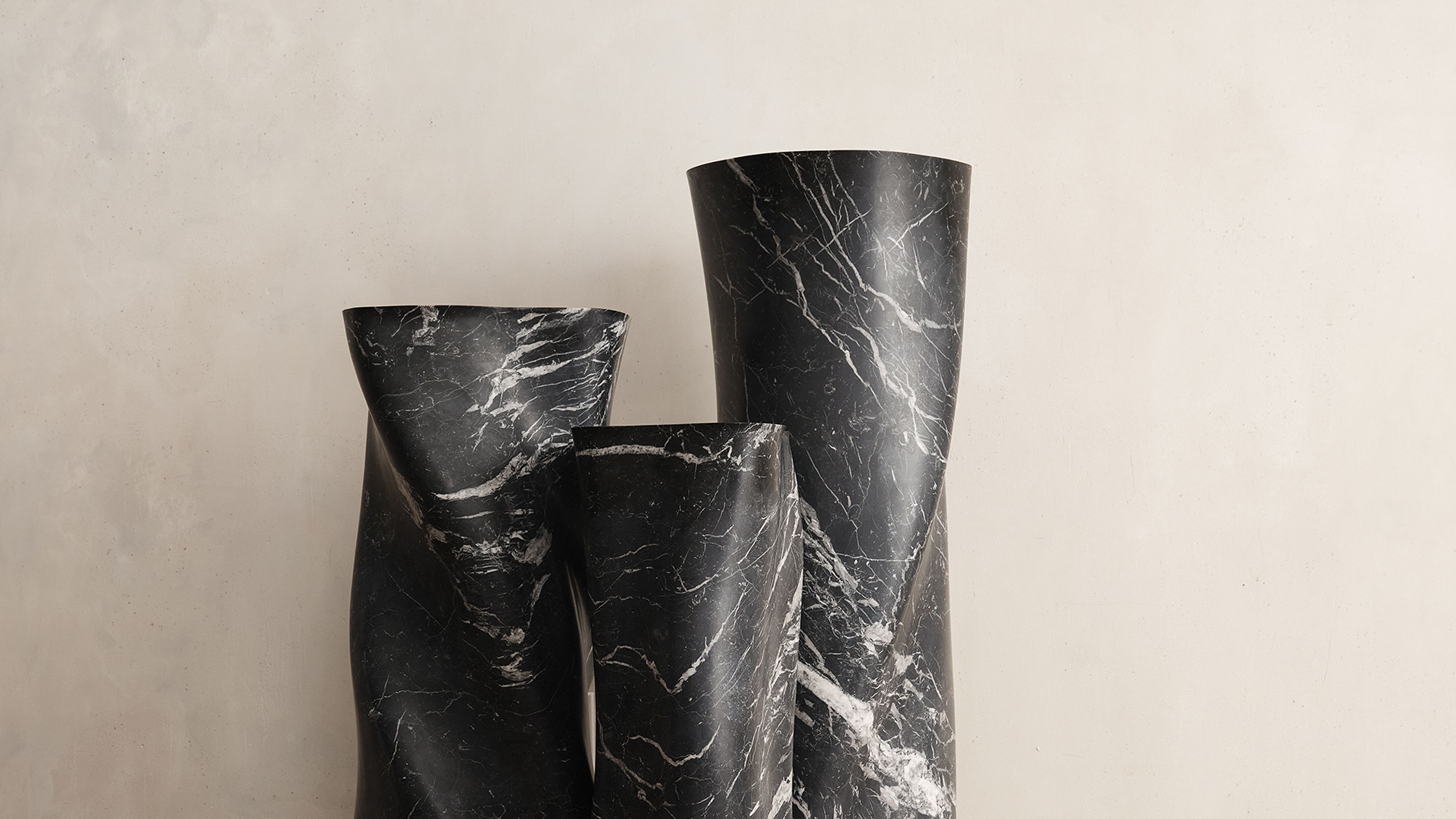 Jonathan Hansen Ateliers Courbet Biomorphic Series Biomorphic Totem Black Marble
