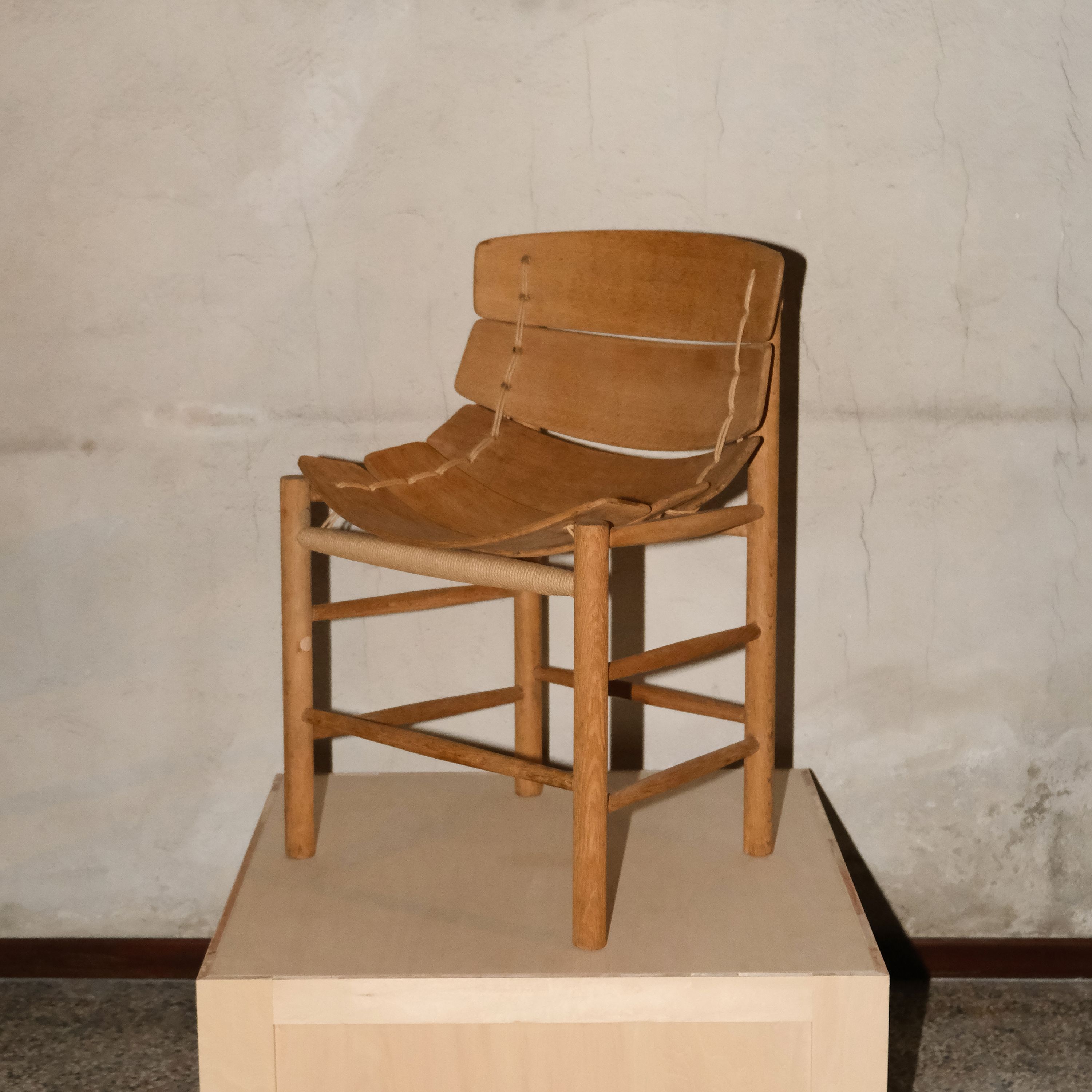 AtMa Ateliers Courbet Japanese Refurbished Wood Chair J39.5 Beatle