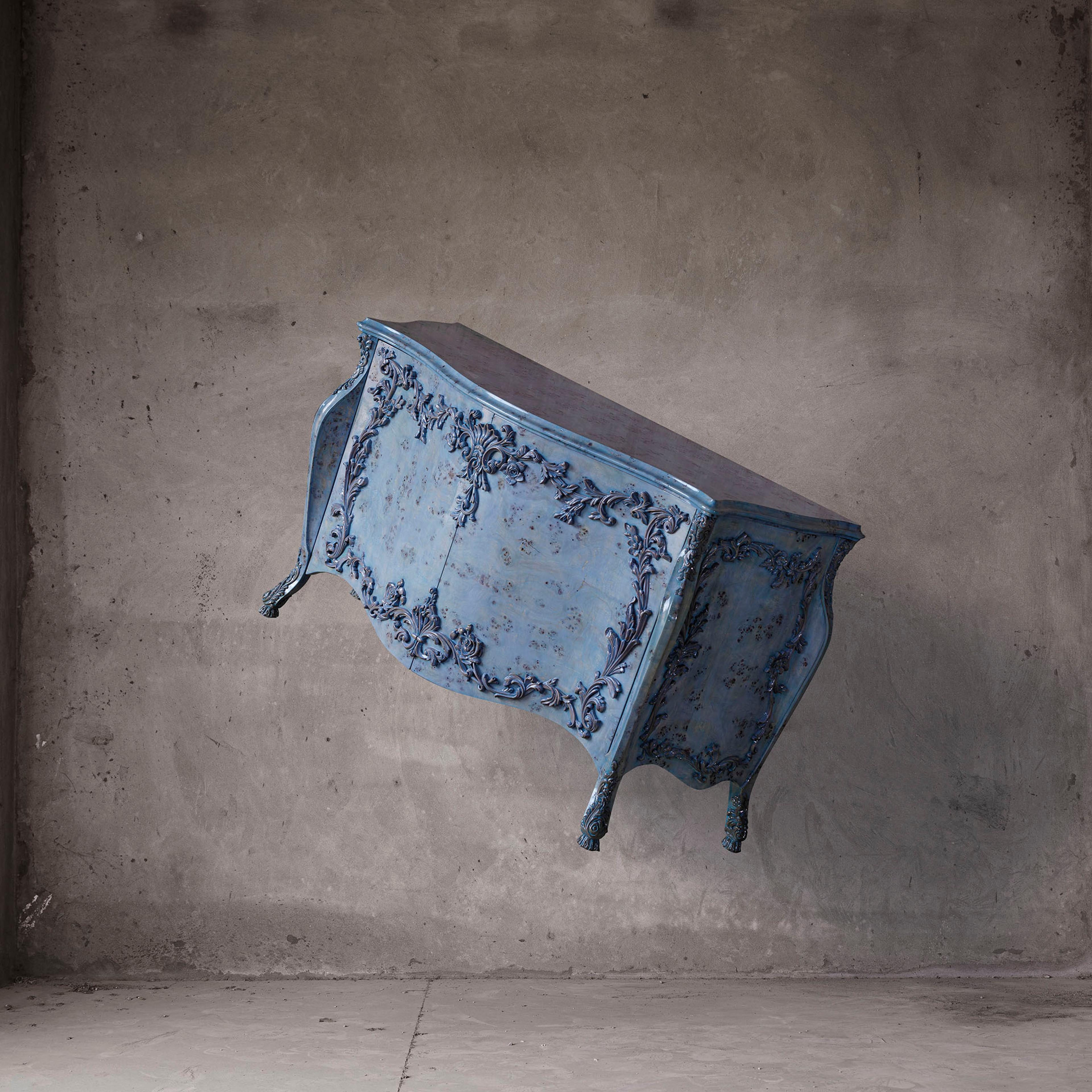 Hamza Kadiri Ateliers Courbet Baroque Blue Credenza