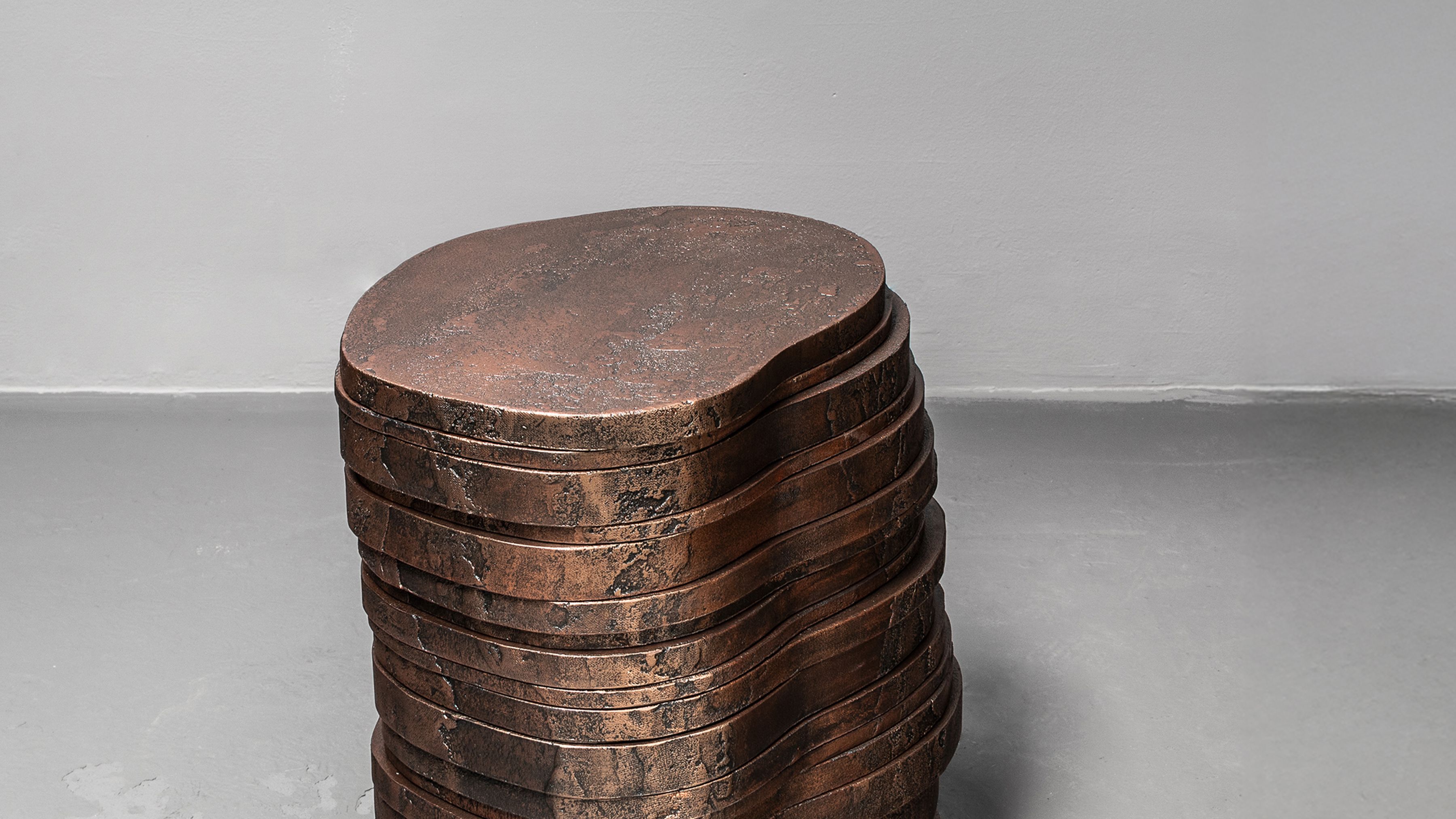 Pierre Bonnefille Ateliers Courbet Tabouret Stone Strates A
