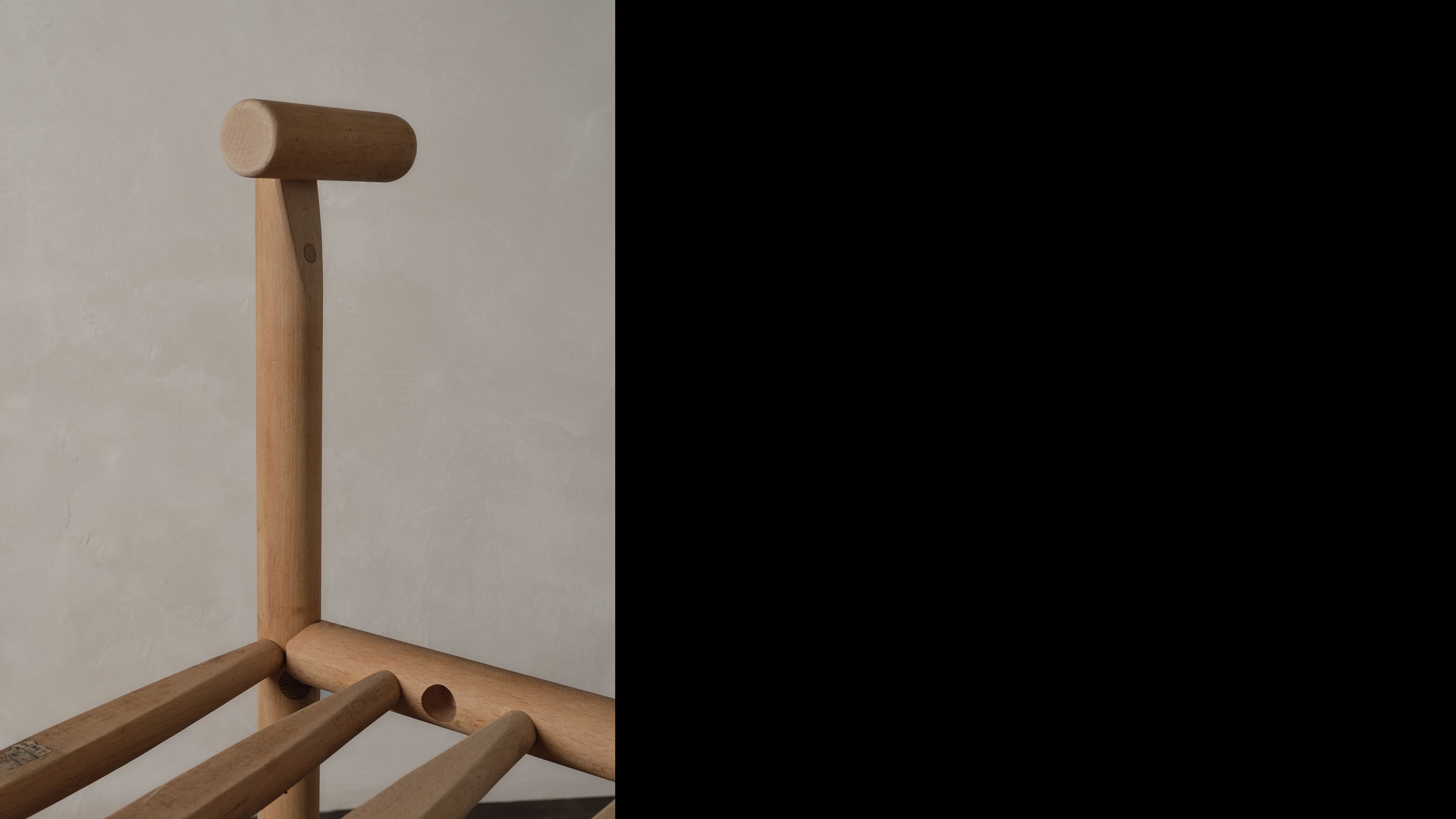 AtMa Ateliers Courbet Japanese Refurbished Wood Chair J39.5 Handle
