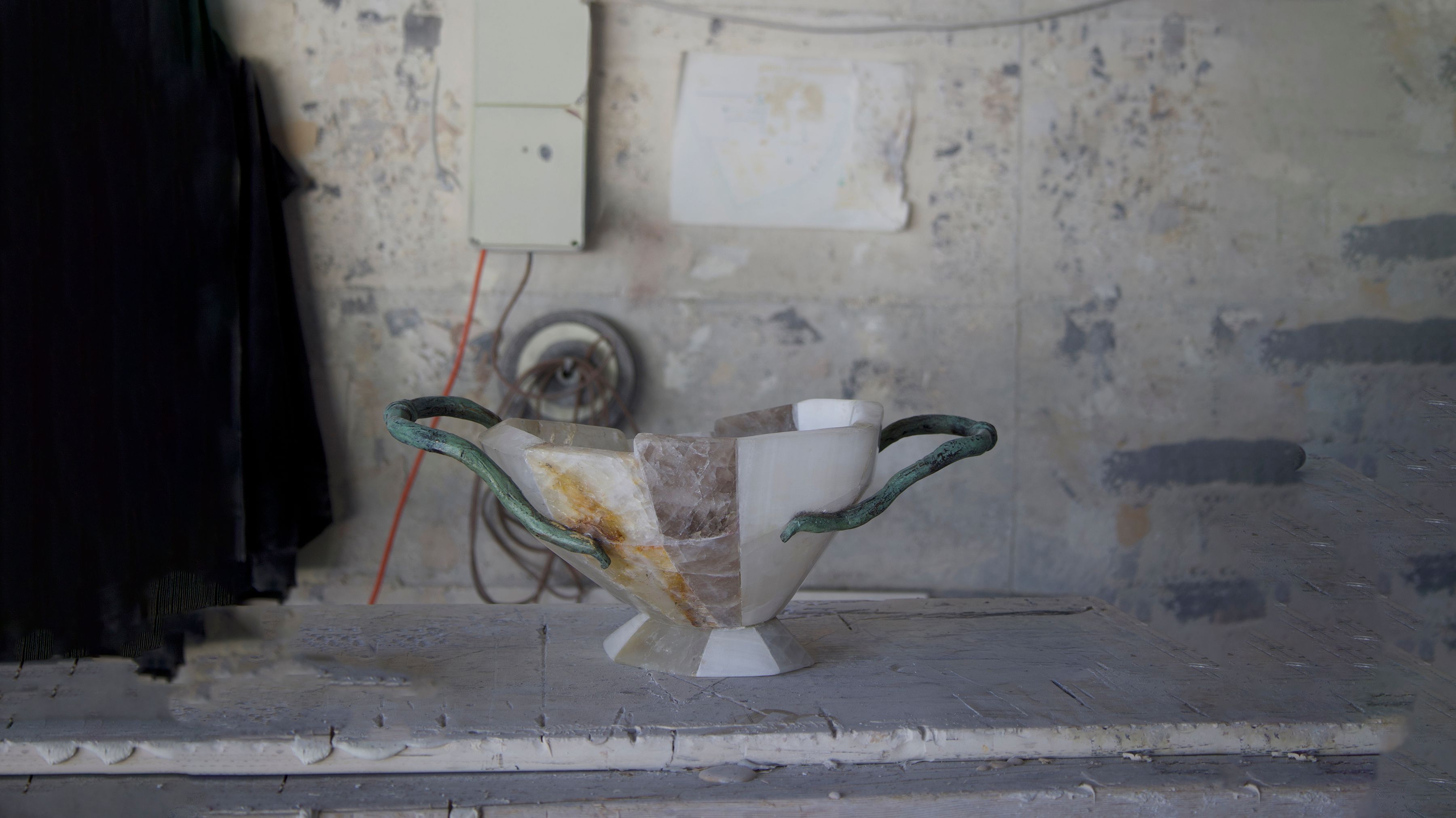 Daniel Koloziejcszak Ateliers Courbet Marble and Stone Tesserae Vessel