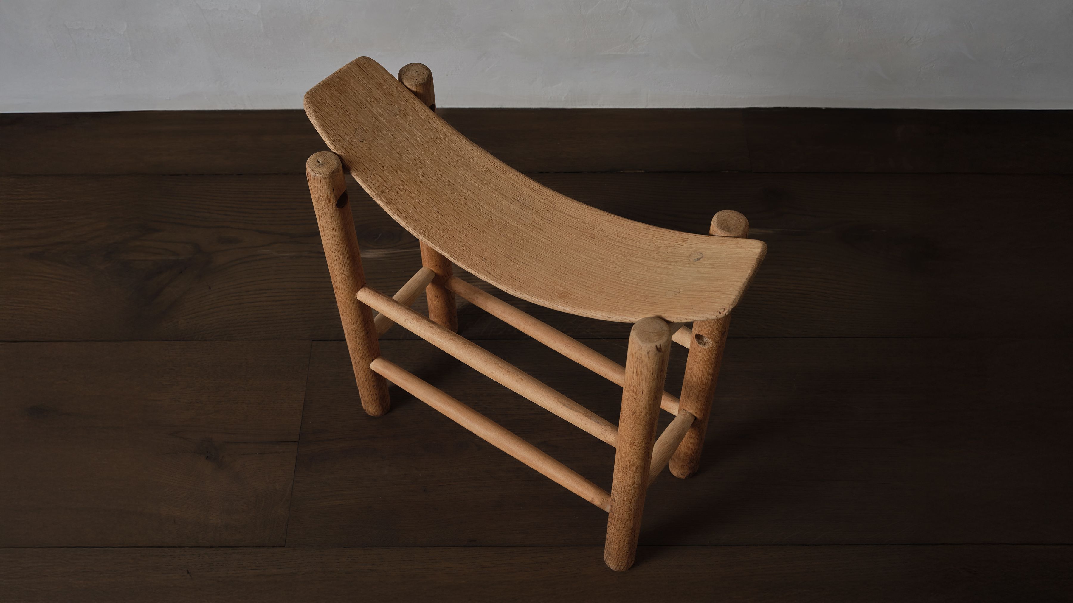 AtMa Ateliers Courbet Japanese Refurbished Wood Chair J39.5 Stool