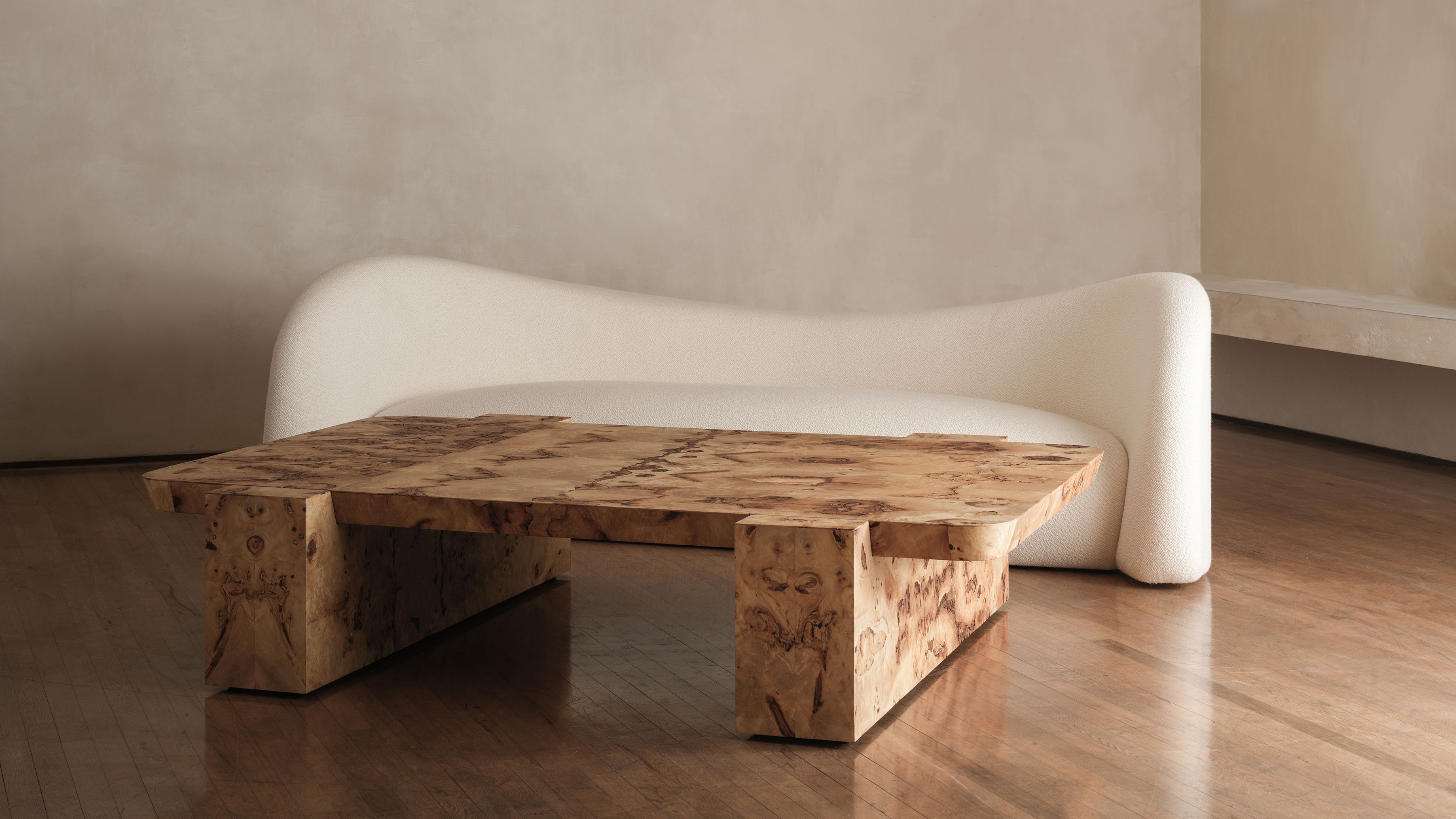 Hamza Kadiri Ateliers Courbet Poplar Burl Coffee Table