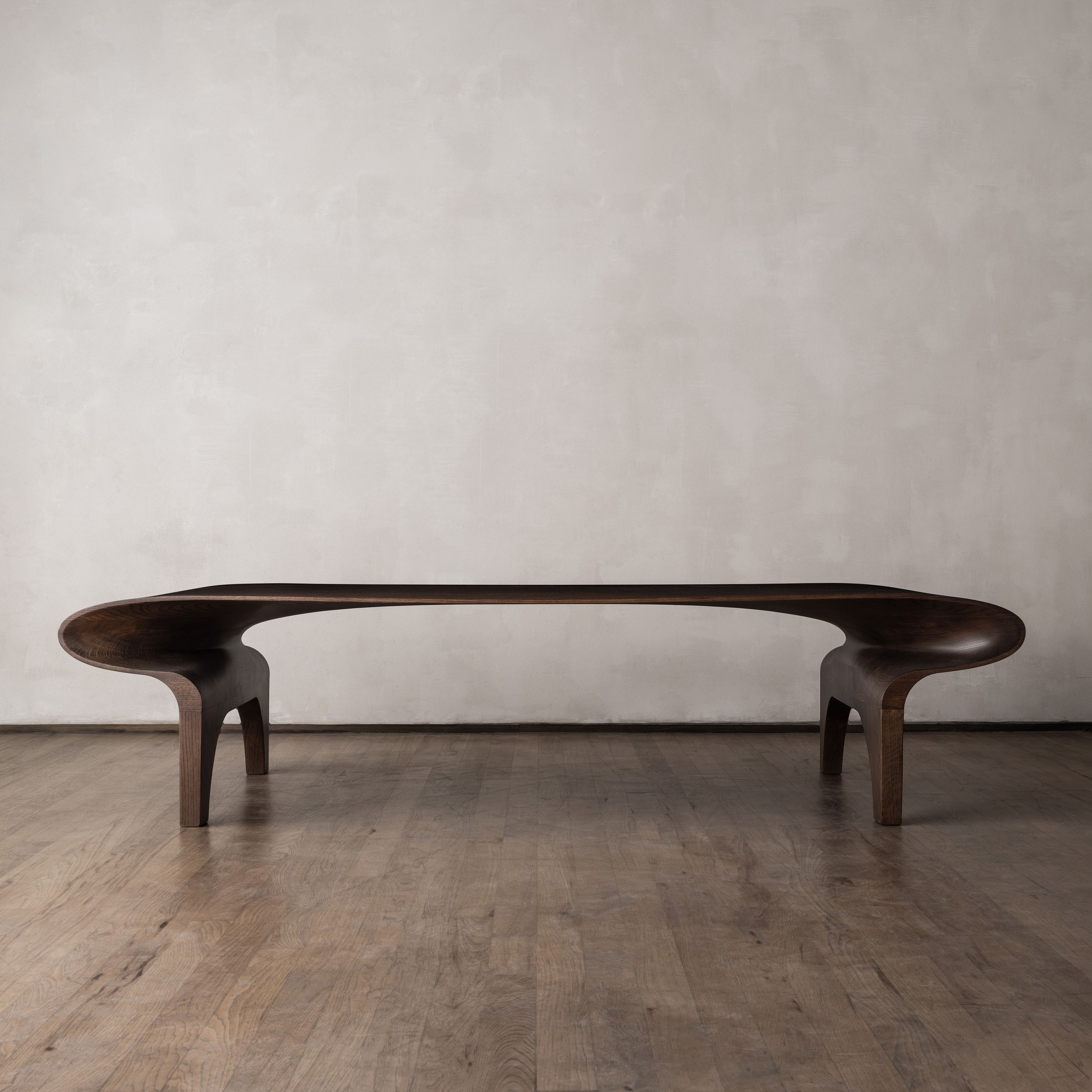 Bodo Sperlein and Ateliers Courbet present the Contour line Coffee Table Handcrafted in Wood in Europe
