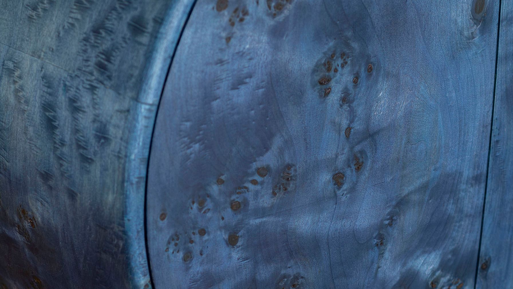 Hamza Kadiri Ateliers Courbet Credenza Blue Woodcraft Morocco