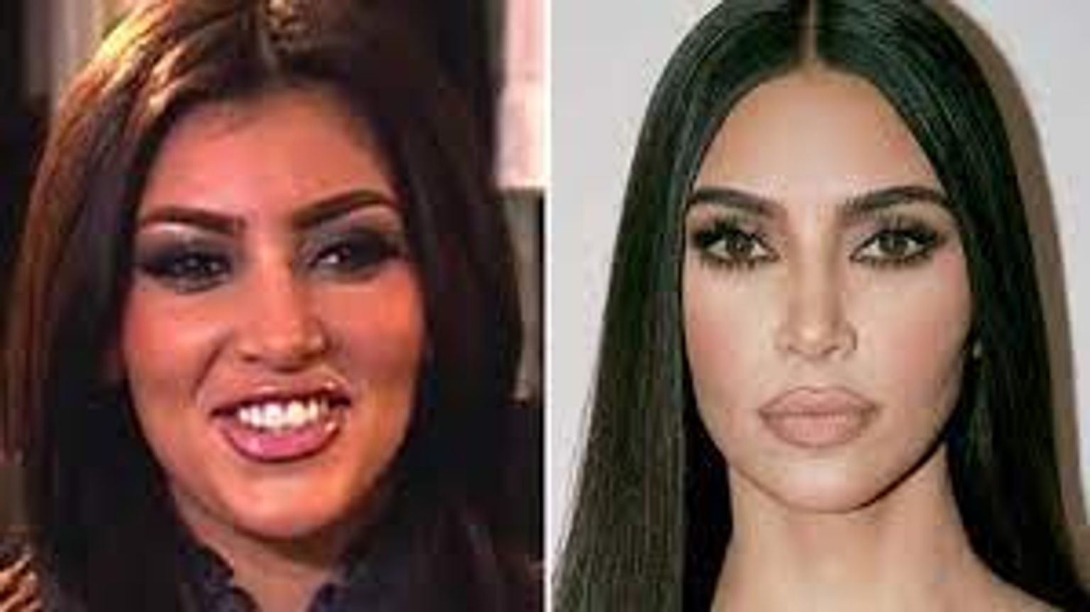 Kim Kardashian then and now