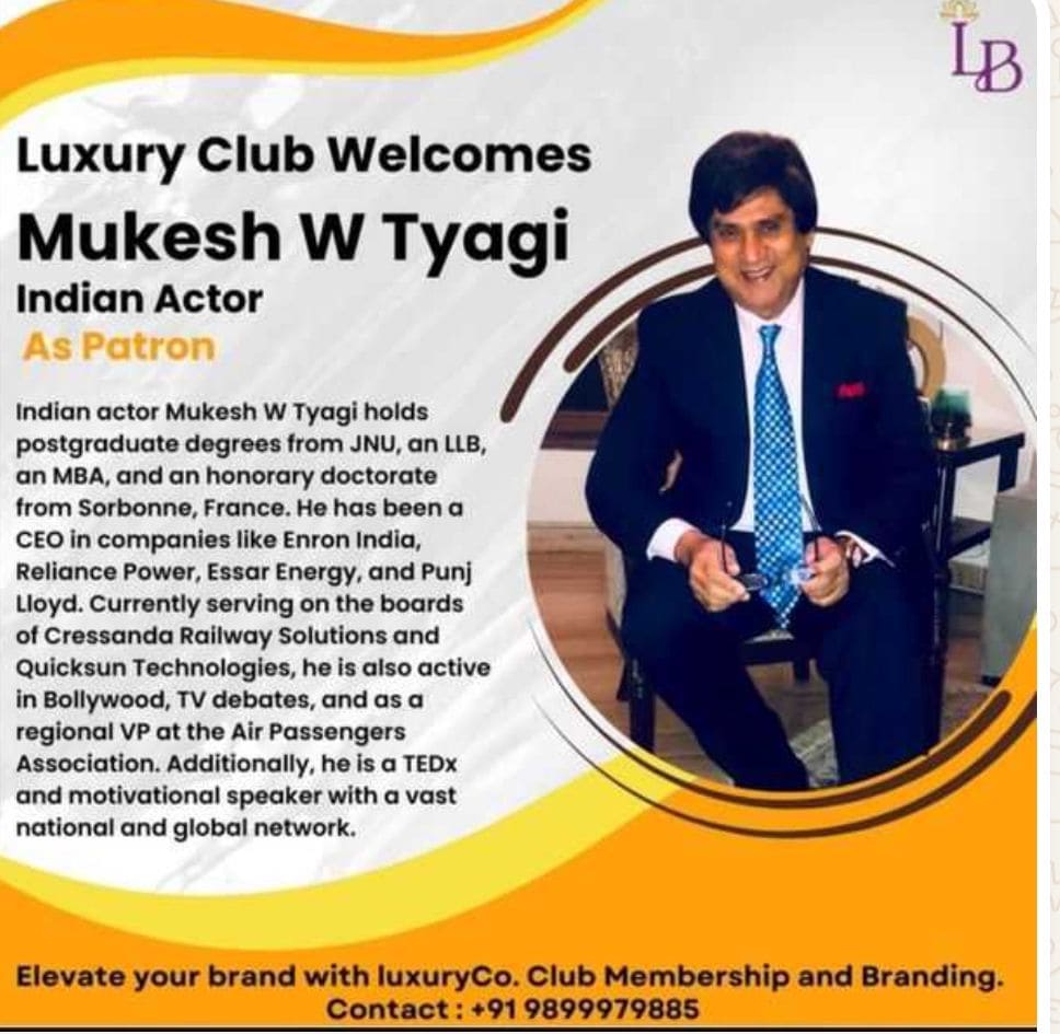 Mukesh Tyagi — celebrity motivational speaker
