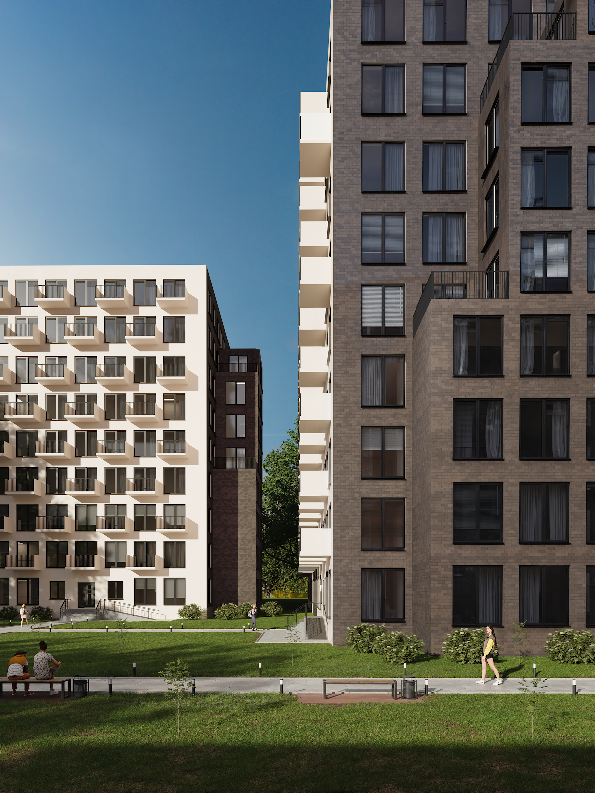 Urban Quarter Quartet — Residential visualization, Warsaw, Poland