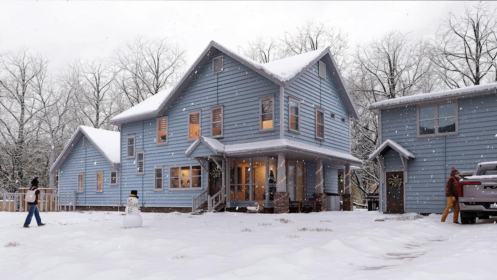 Blue Haven Cottage — Residential visualization, Vermont, USA