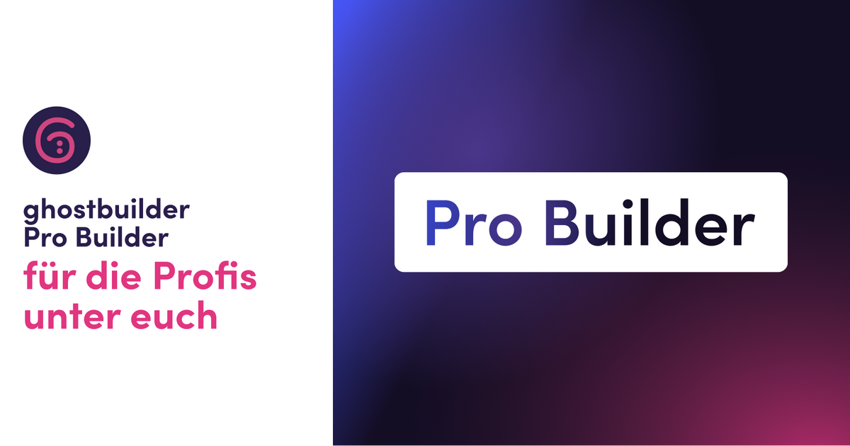 ghostbuilder Pro Builder Blog Beitrag Banner