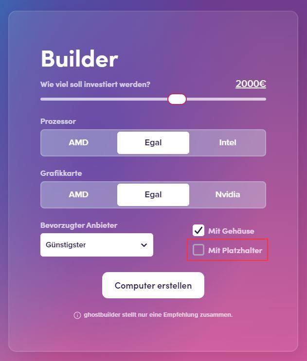 ghostbuilder.io Platzhalter ghostbuilder