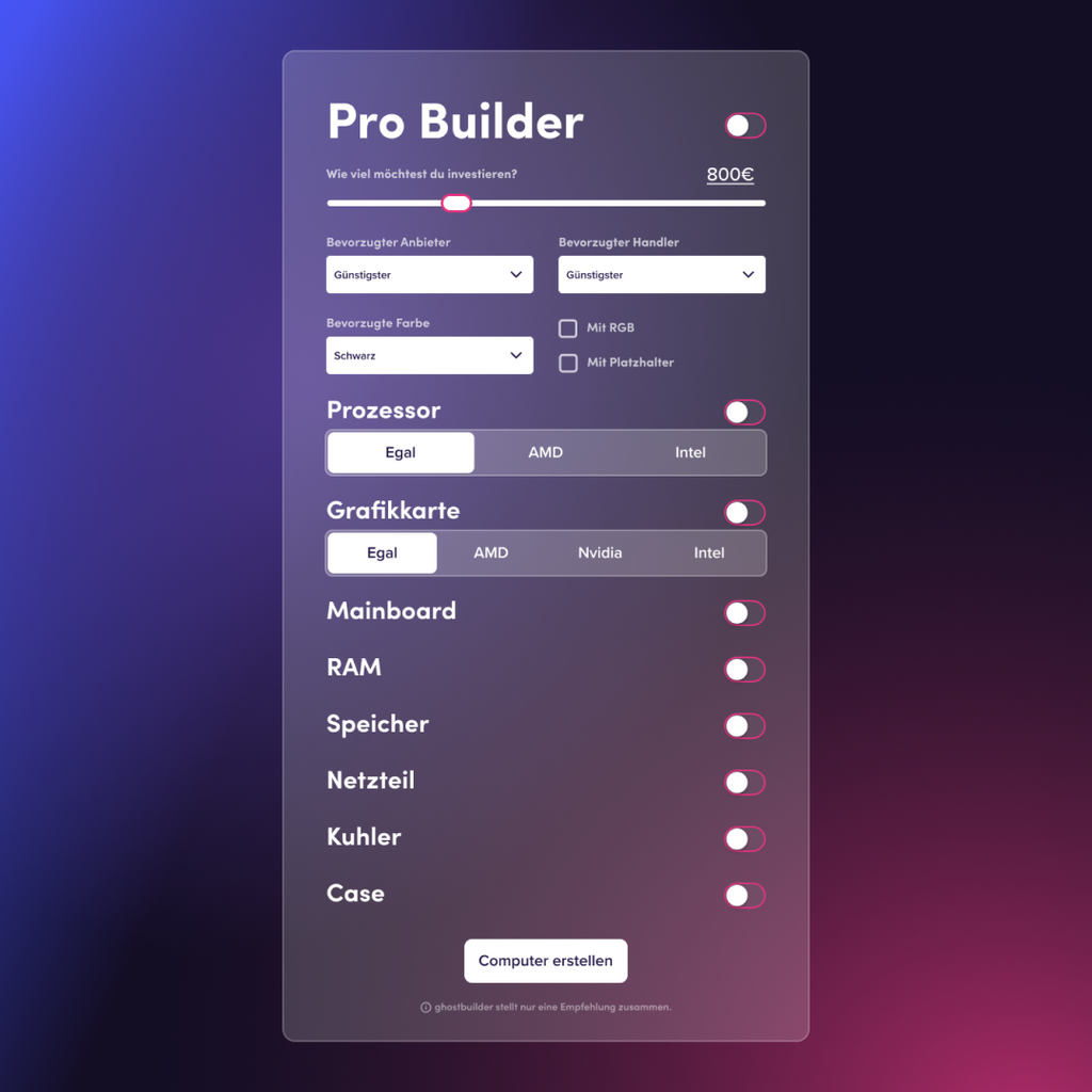 ghostbuilder in 2022: Pro Builder, Quick Builder und große Algorithmus ...