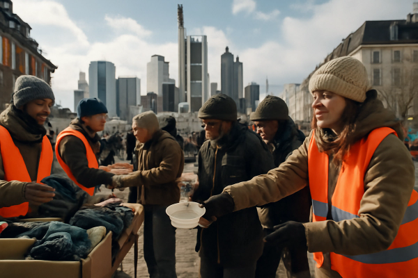 Hilfe für Obdachlose in Frankfurt