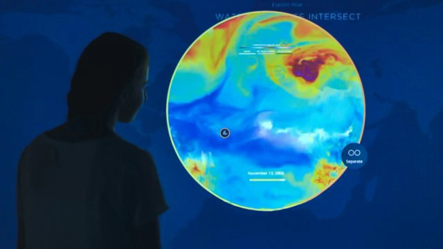 At NASA's Goddard Institute, our Data Lens lets visitors explore Earth through life, air, and water lenses.