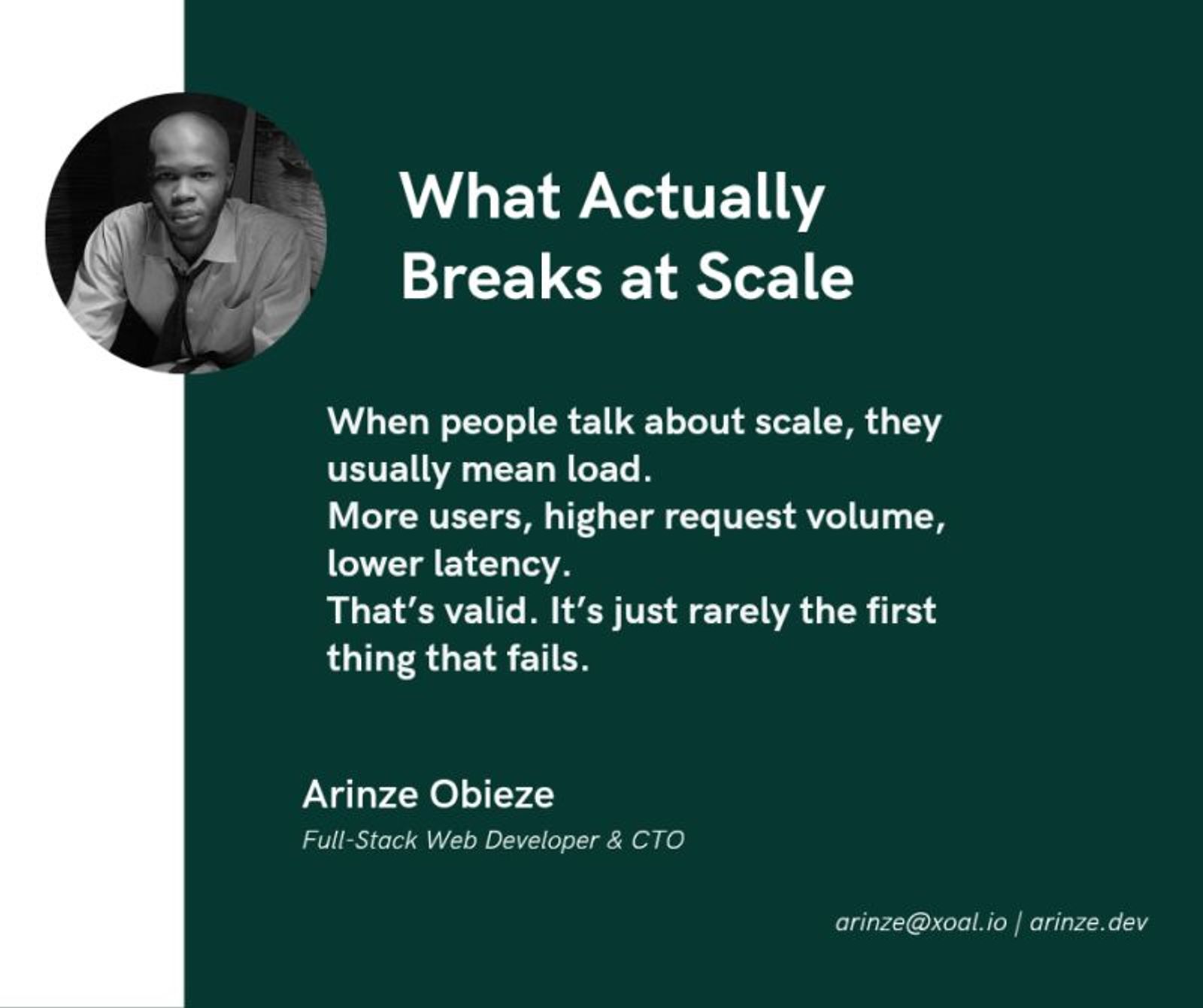 What Actually Breaks at Scale